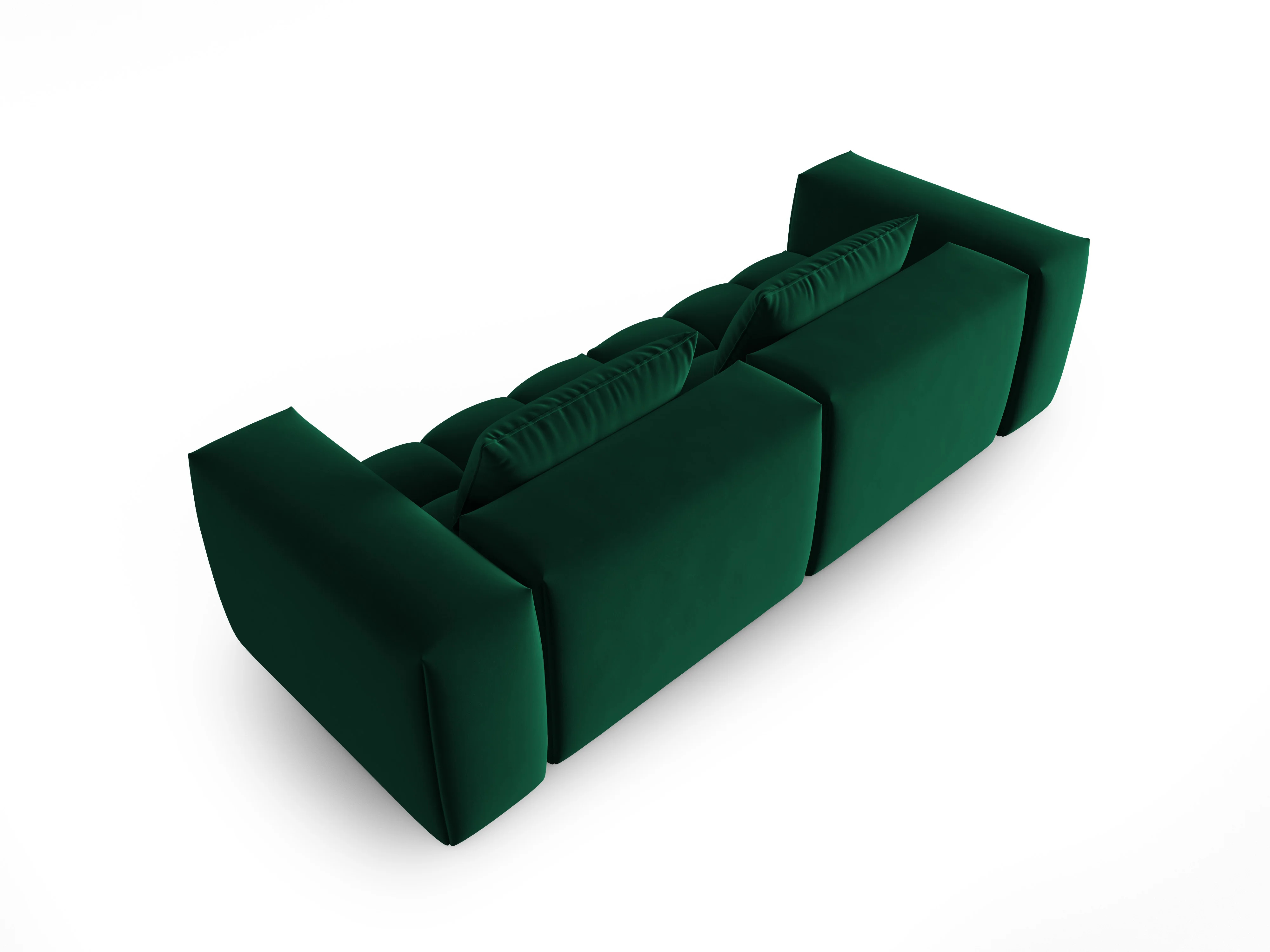 Sofa aksamitna 3-osobowa VERONA butelkowy zielony - Image 3