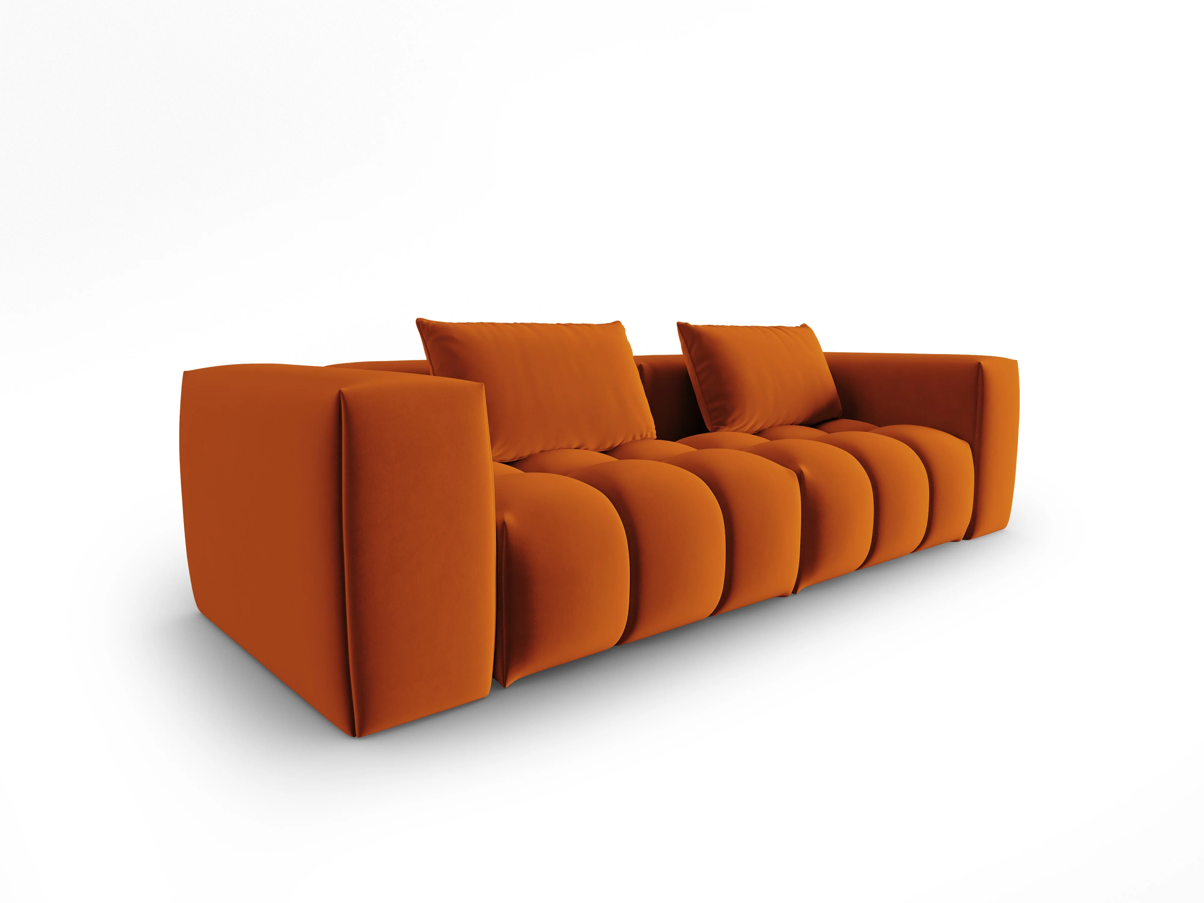 Sofa aksamitna 3-osobowa VERONA ceglany - Image 2