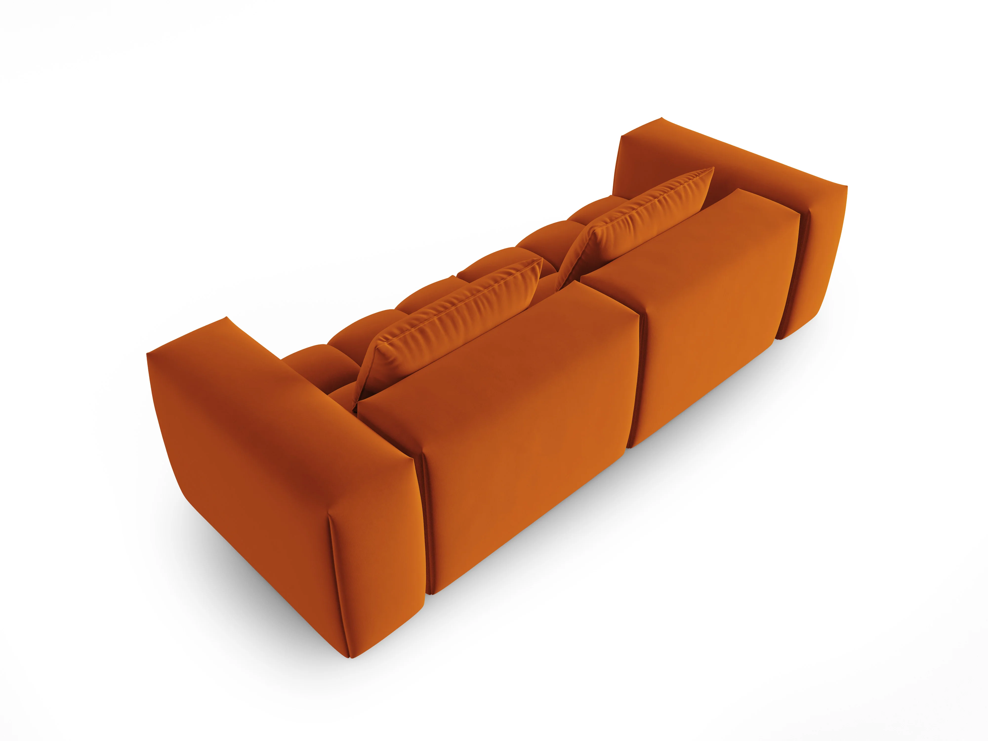 Sofa aksamitna 3-osobowa VERONA ceglany - Image 3