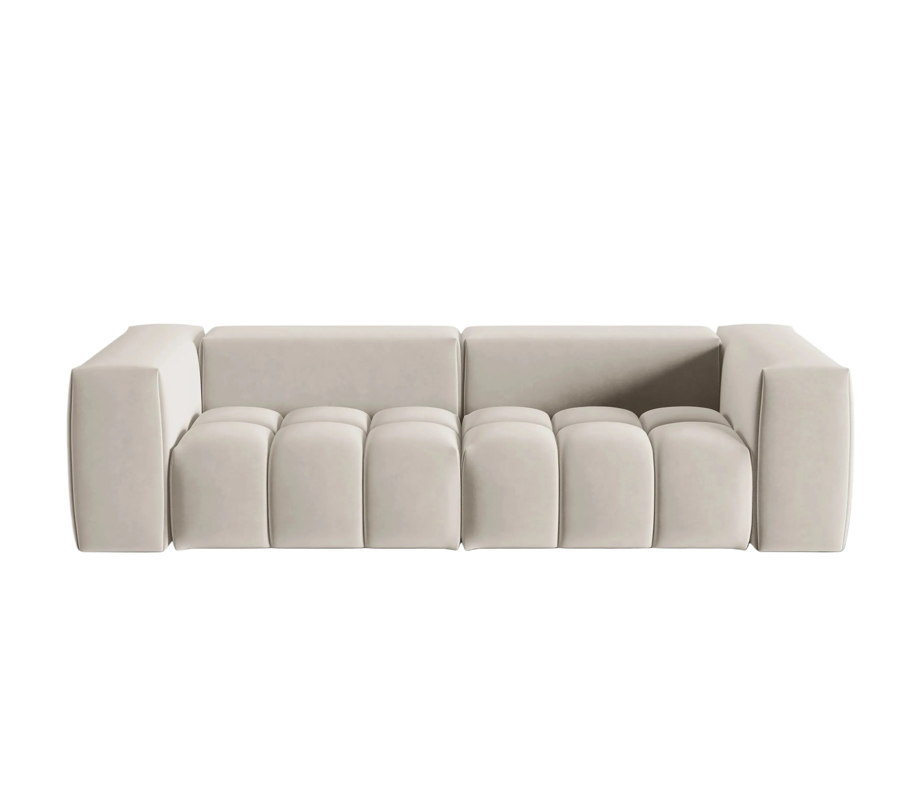 Sofa aksamitna 3-osobowa VERONA ecru