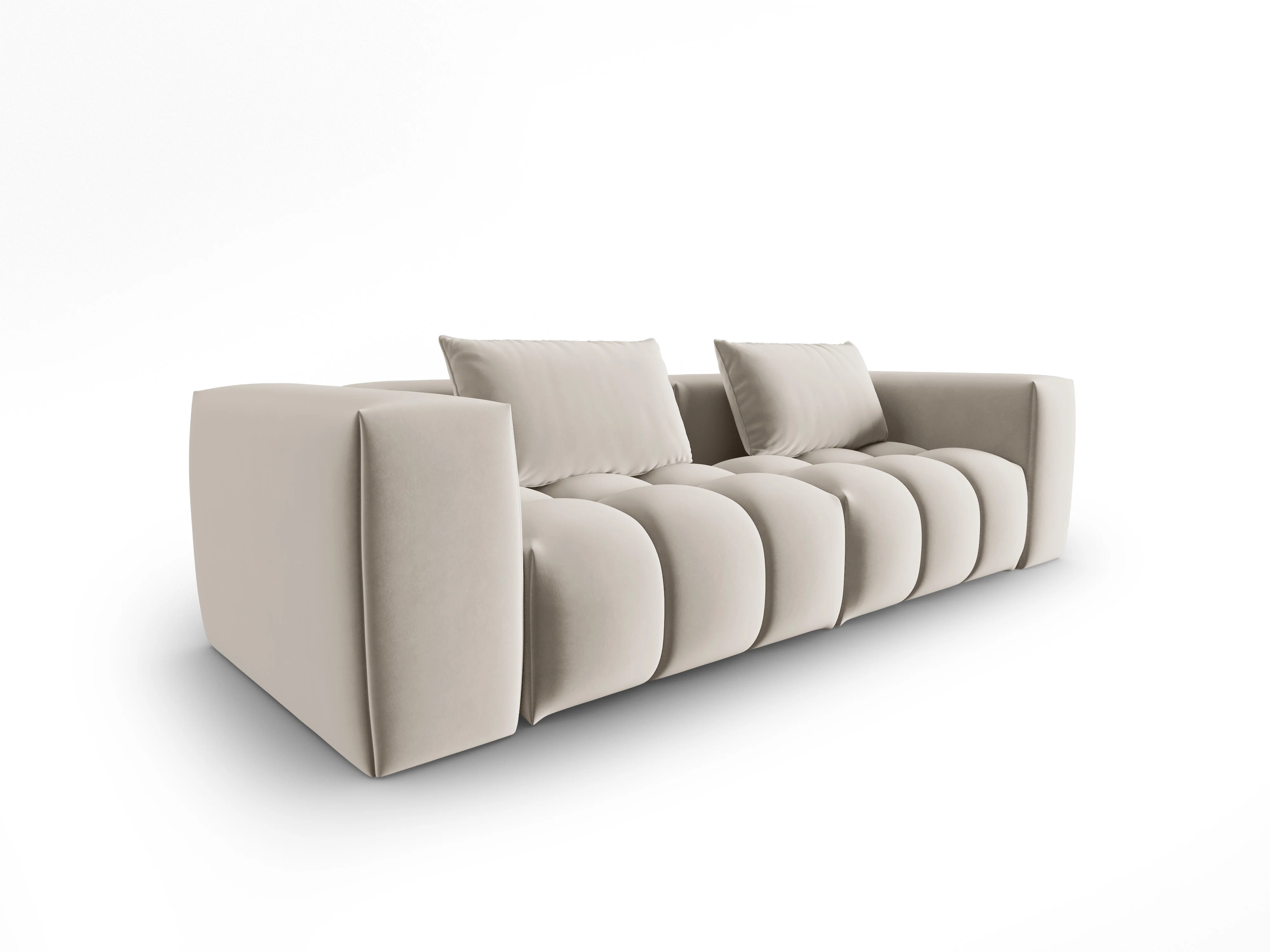 Sofa aksamitna 3-osobowa VERONA ecru - Image 2