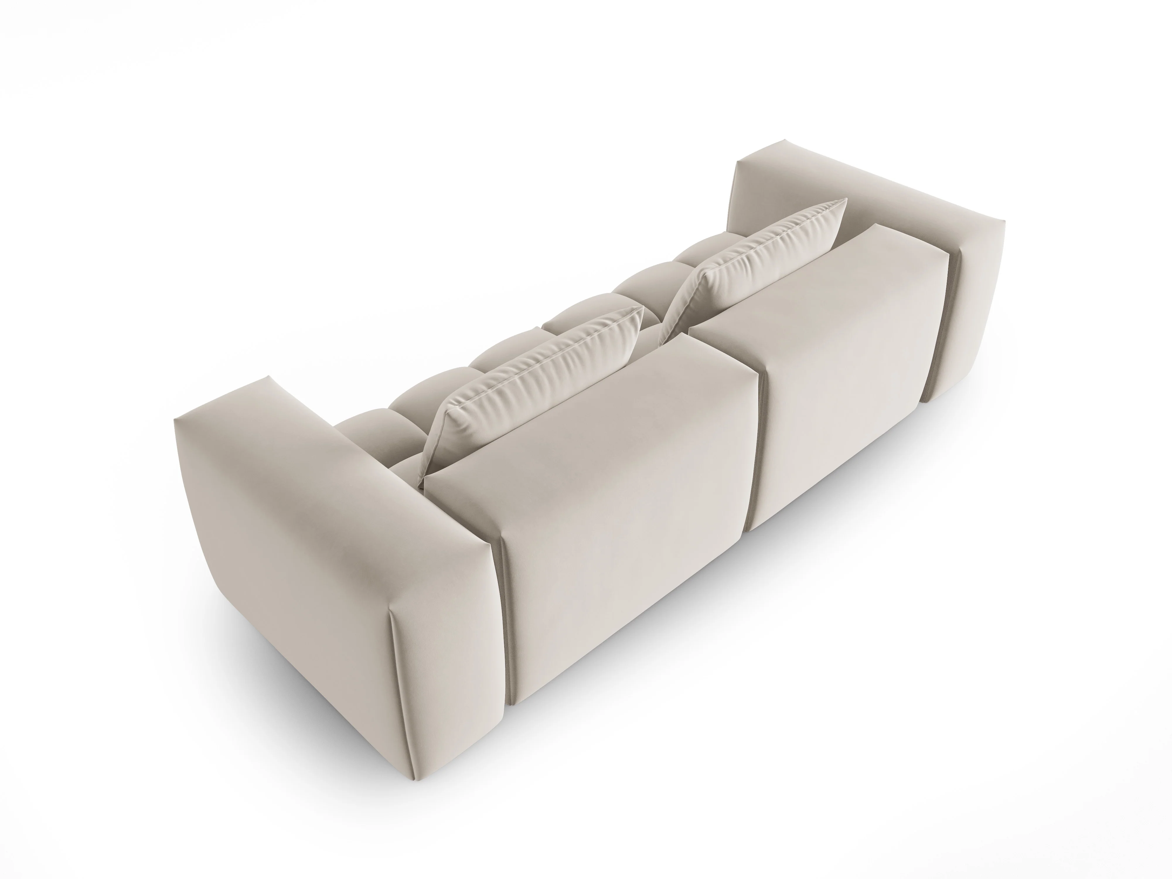 Sofa aksamitna 3-osobowa VERONA ecru - Image 3