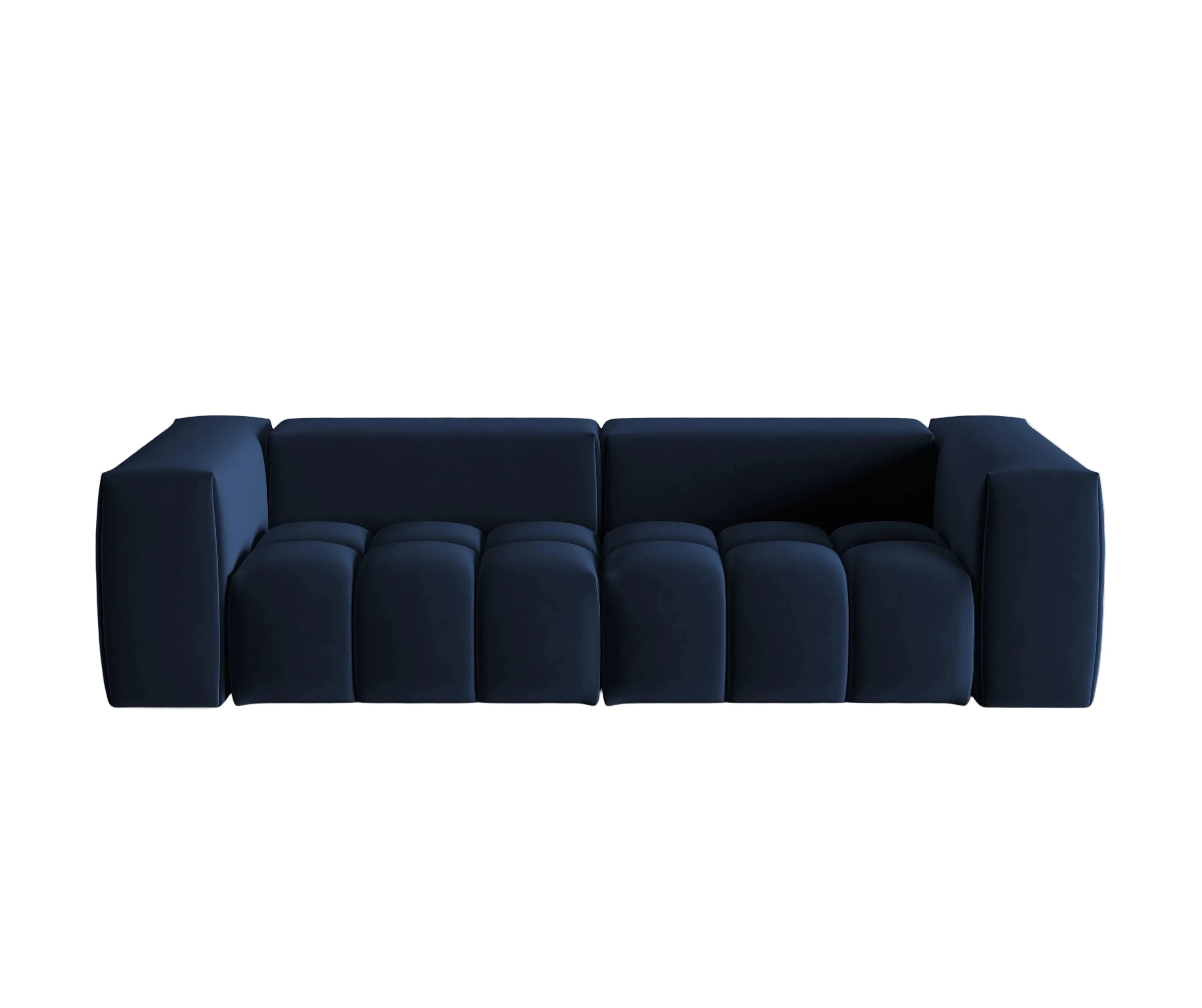Sofa aksamitna 3-osobowa VERONA królewski niebieski