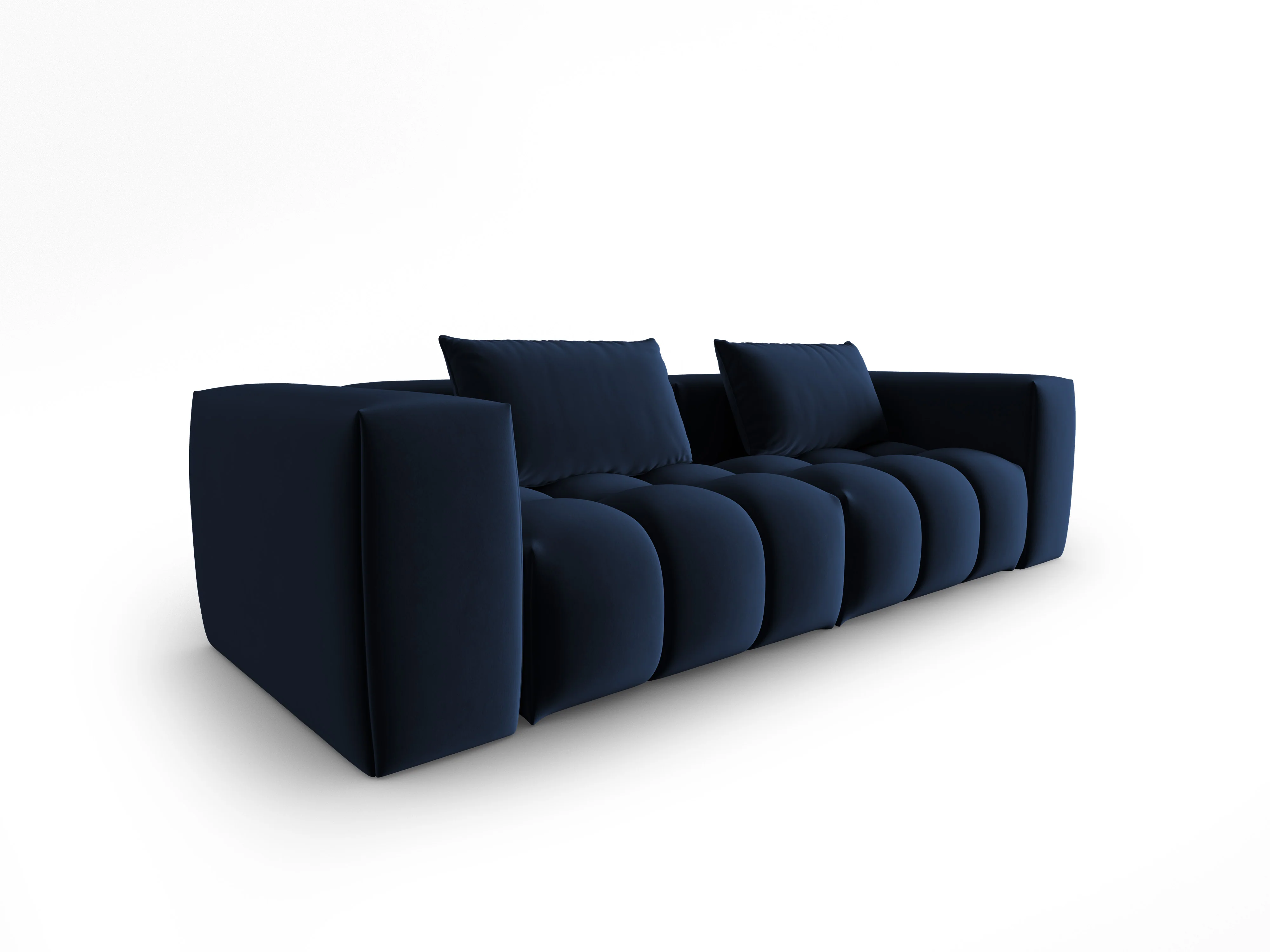 Sofa aksamitna 3-osobowa VERONA królewski niebieski - Image 2