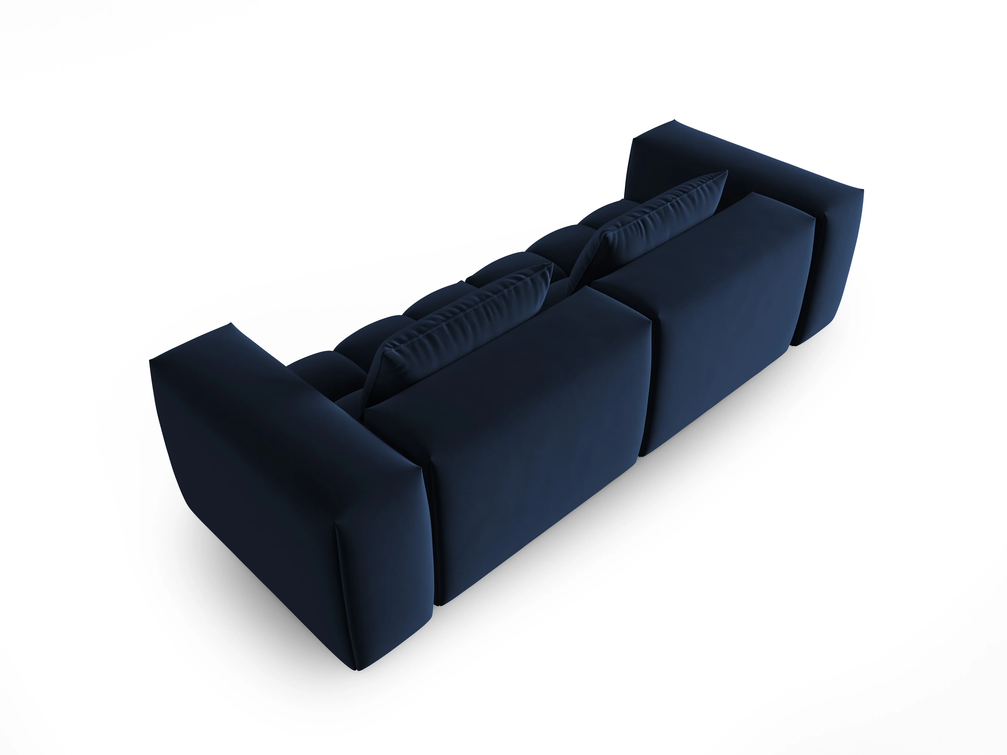 Sofa aksamitna 3-osobowa VERONA królewski niebieski - Image 3
