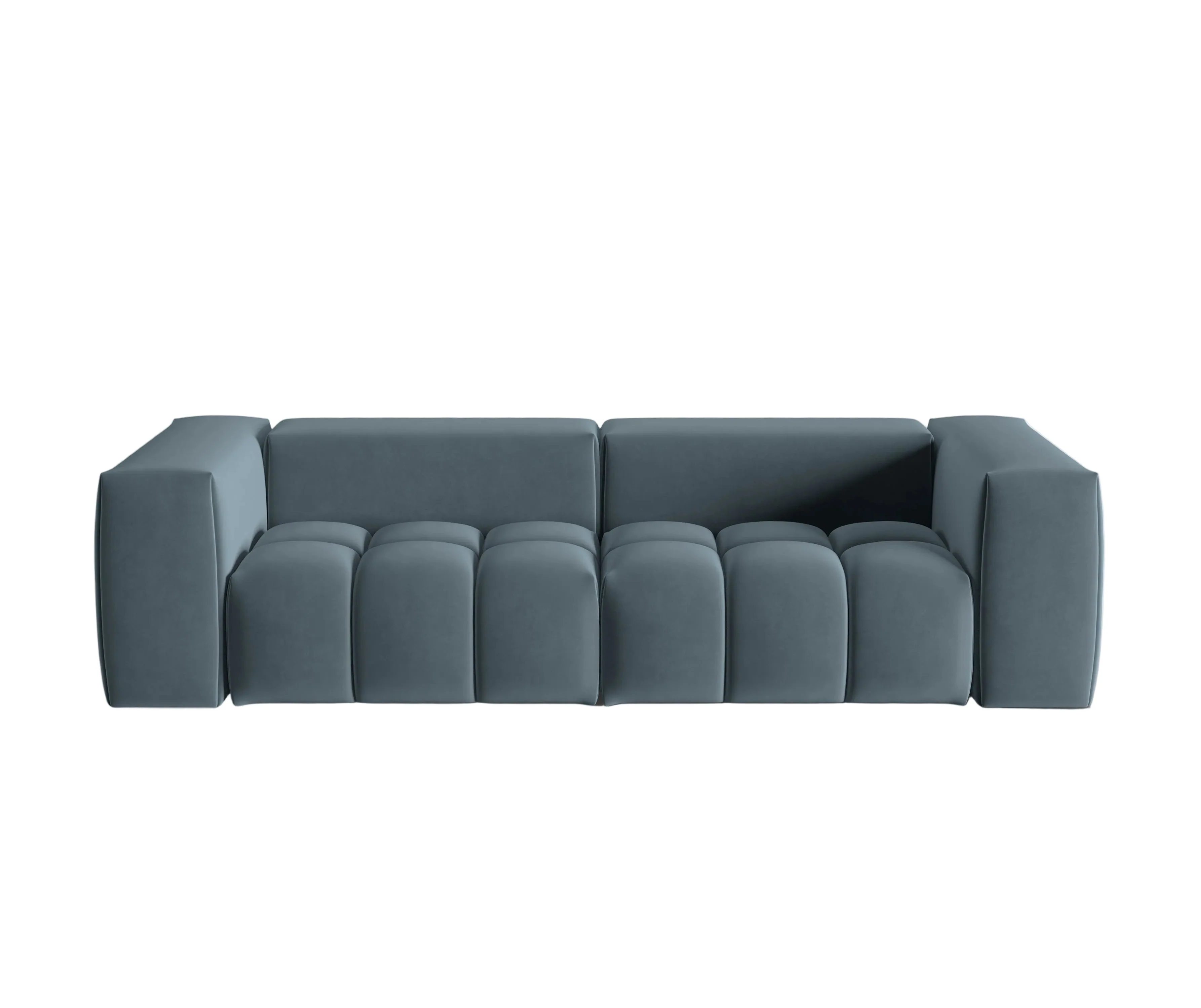 Sofa aksamitna 3-osobowa VERONA niebieski