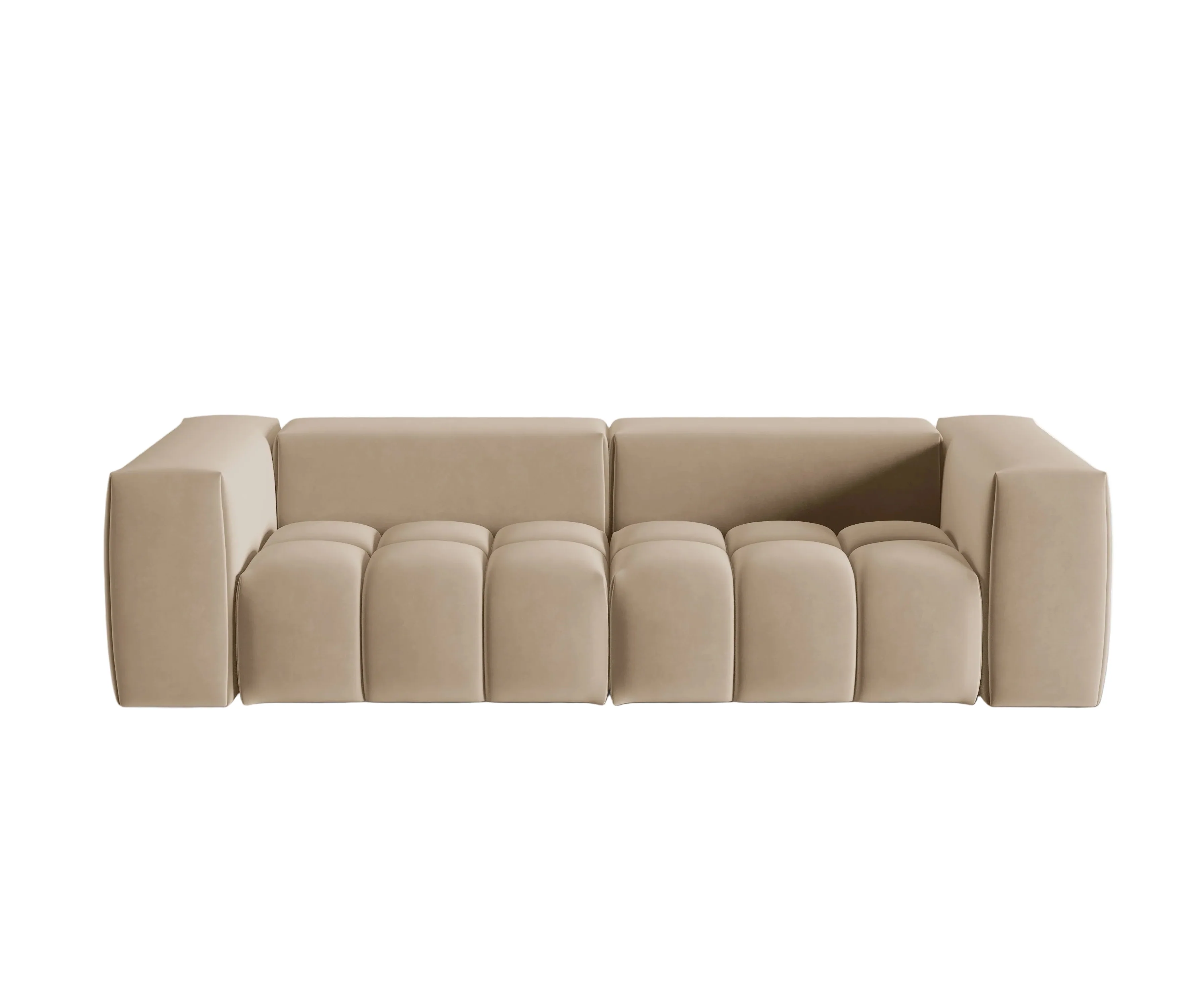 Sofa aksamitna 3-osobowa VERONA piaskowy