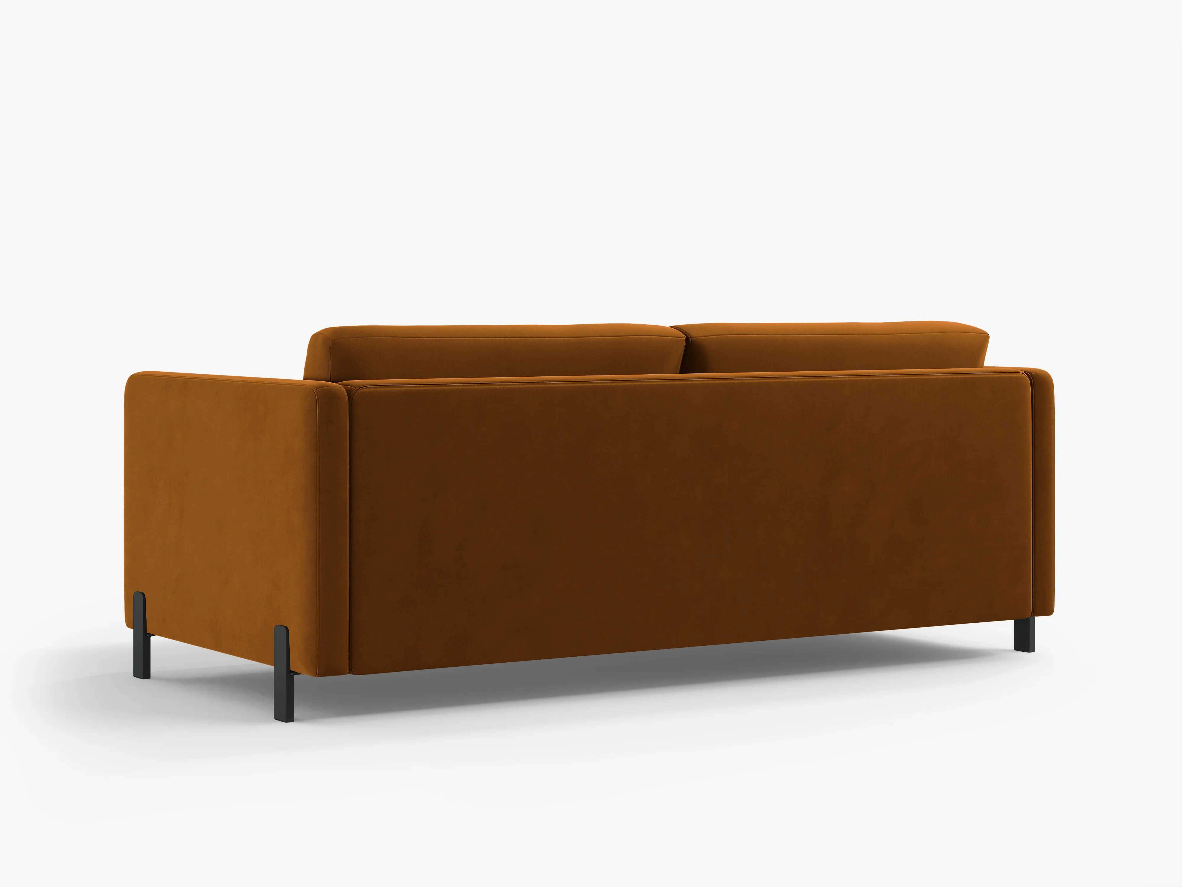 Sofa aksamitna 3-osobowa z funkcją spania GLORIA brązowy - Image 4