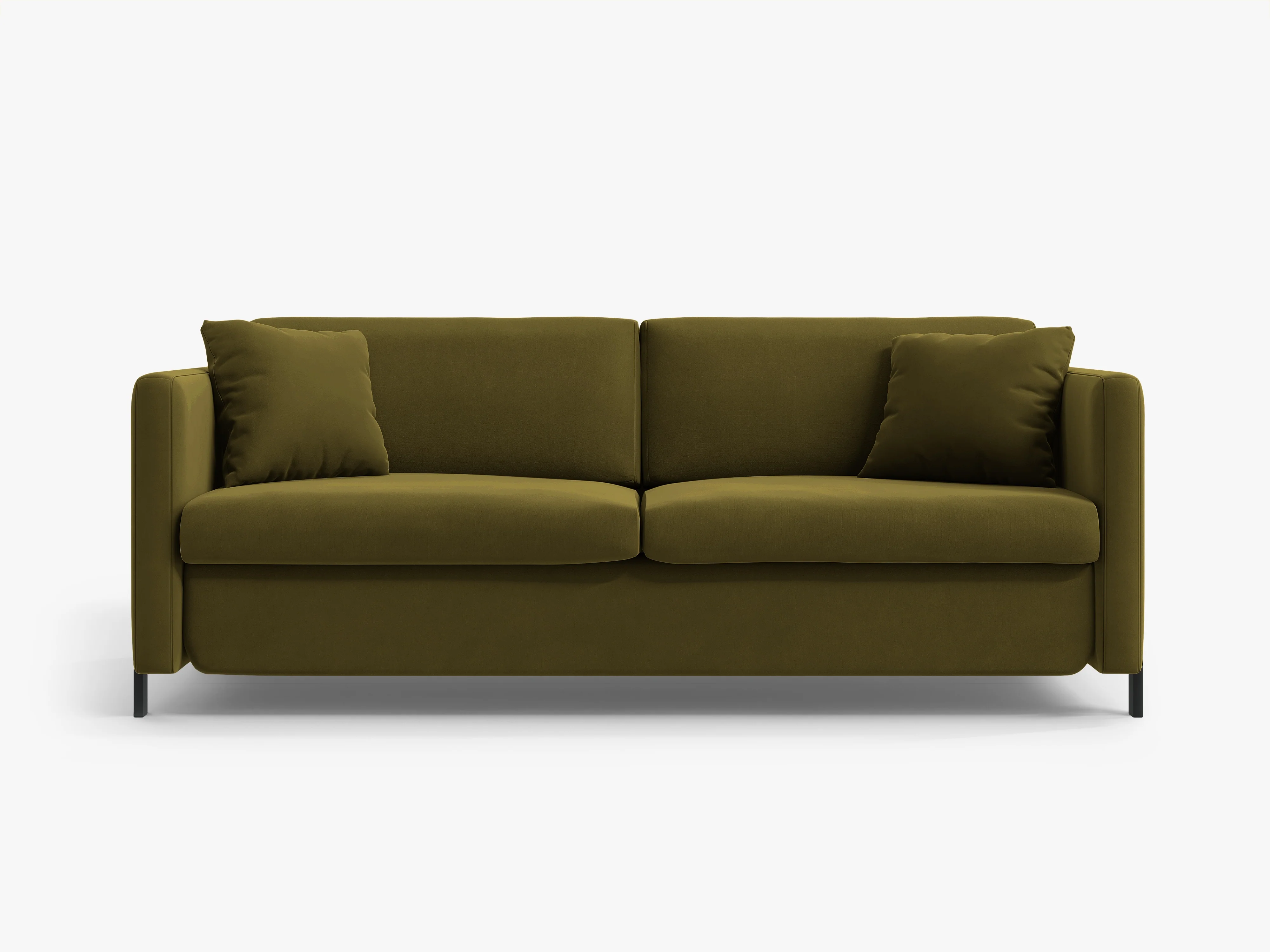 Sofa aksamitna 3-osobowa z funkcją spania GLORIA zielony - Image 3