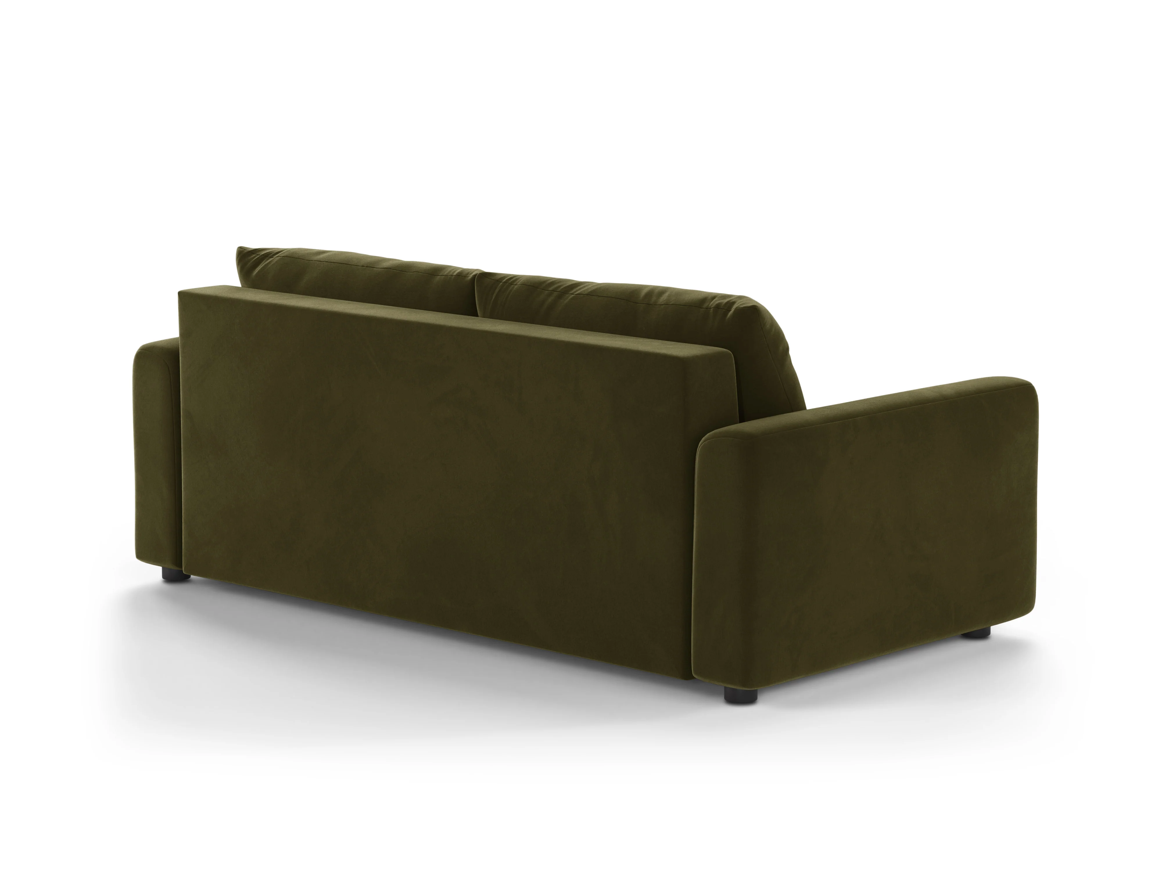 Sofa aksamitna 3-osobowa z funkcją spania DAVID zielony - Image 3