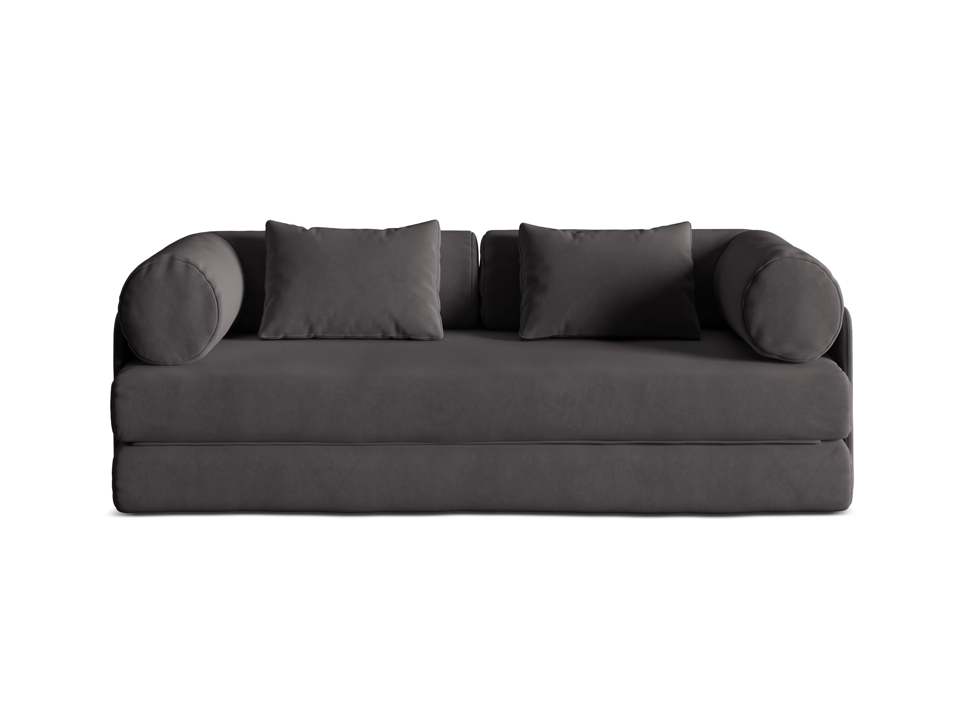 Sofa aksamitna 3-osobowa z funkcją spania DREAMY ciemny szary - Image 2