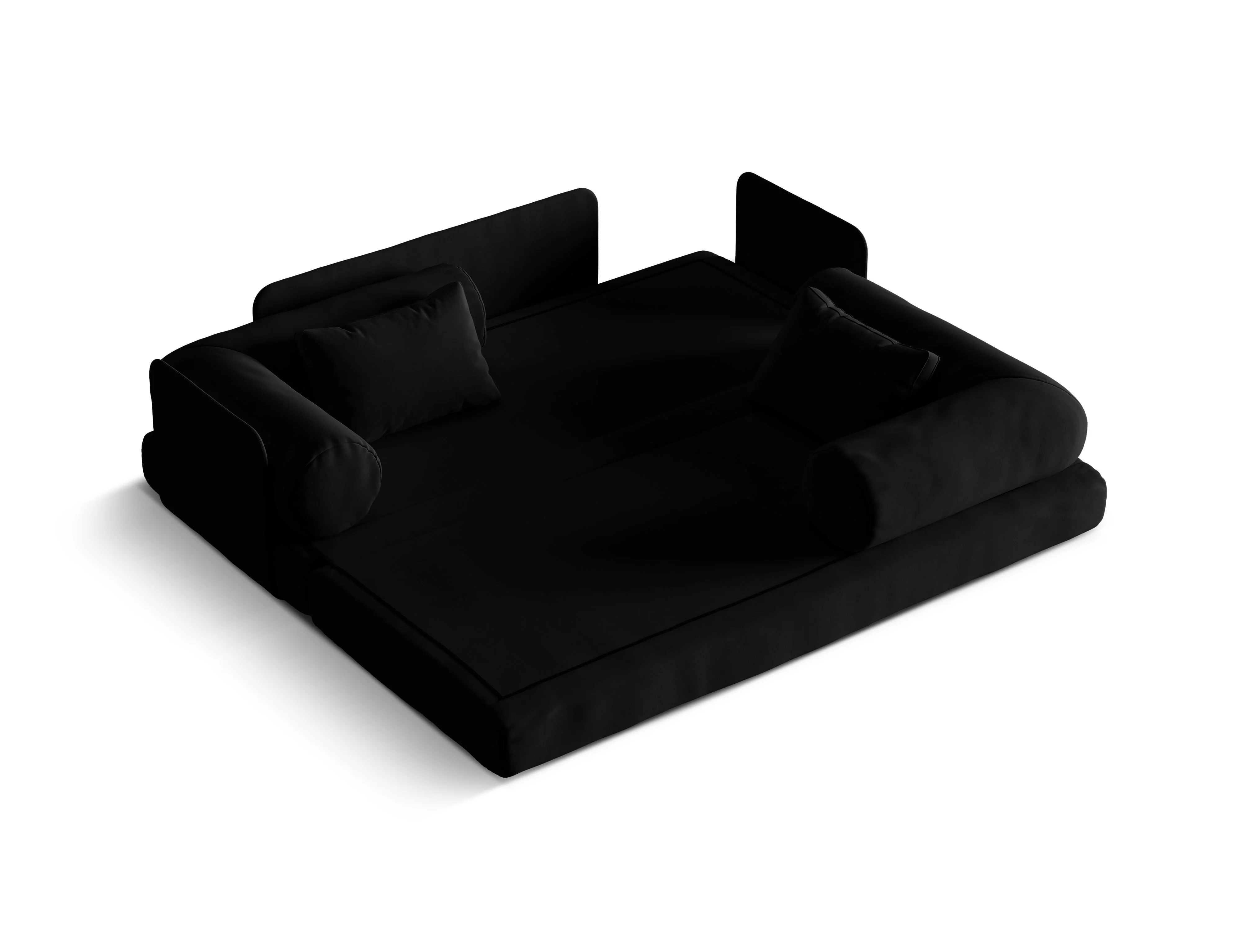 Sofa aksamitna 3-osobowa z funkcją spania DREAMY czarny - Image 5