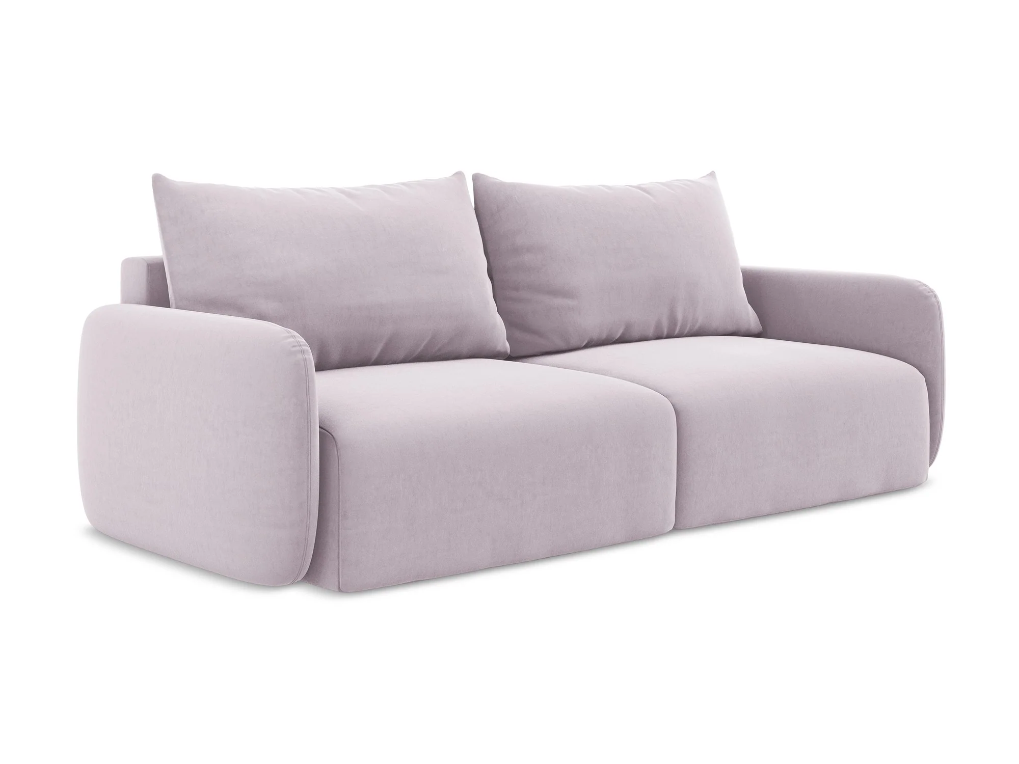Sofa aksamitna 3-osobowa z funkcją spania KALENA lawendowy