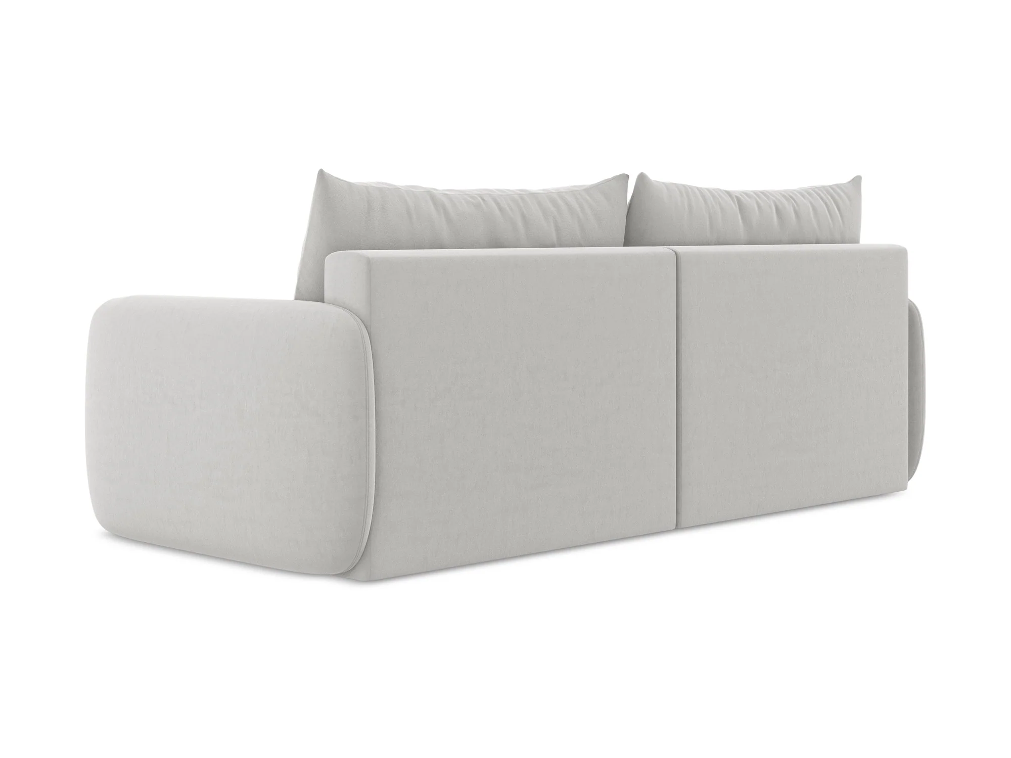 Sofa aksamitna 3-osobowa z funkcją spania KALENA srebrny - Image 7