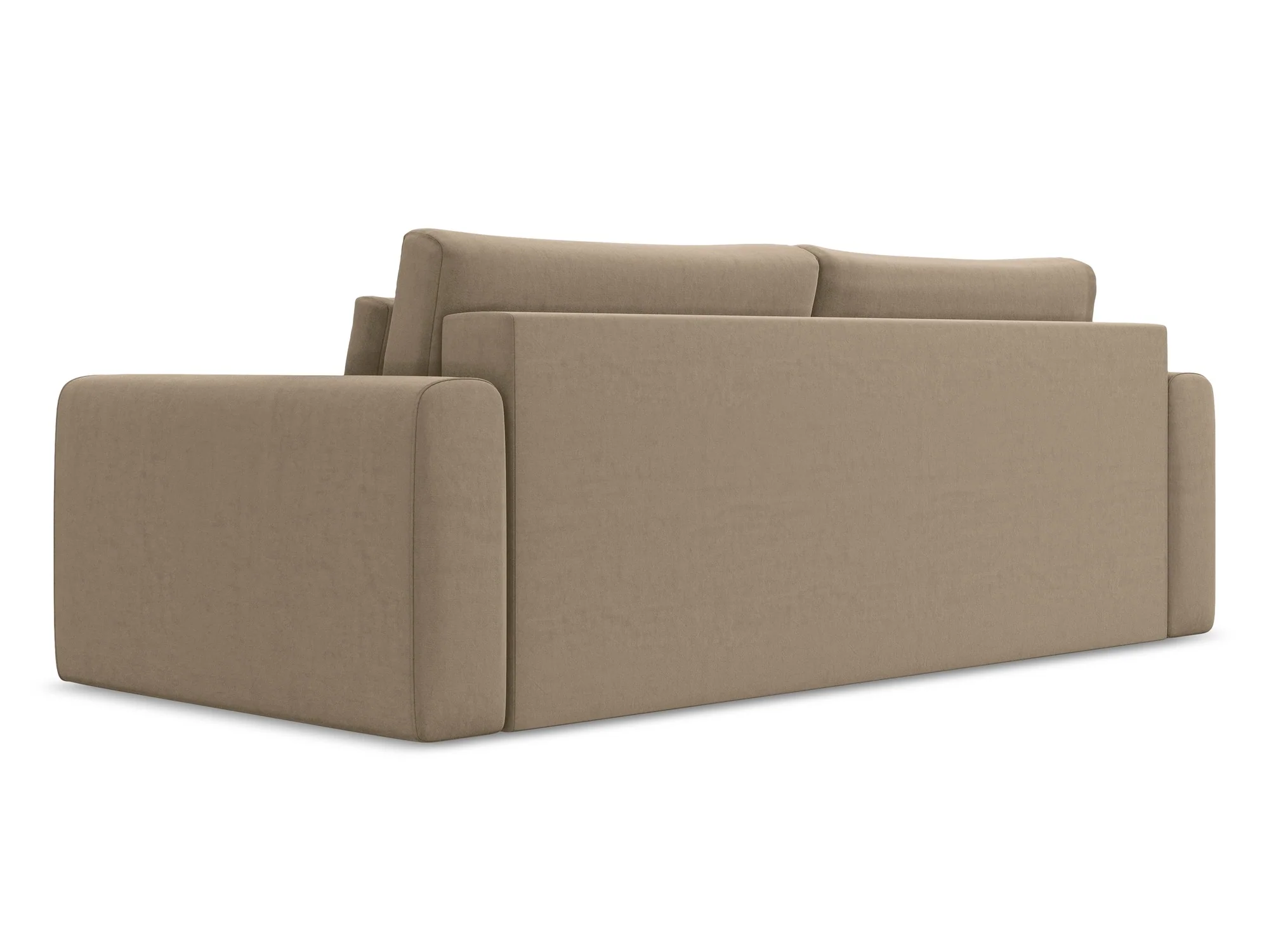 Sofa aksamitna 3-osobowa z funkcją spania KAPUA ciemnobeżowy - Image 7