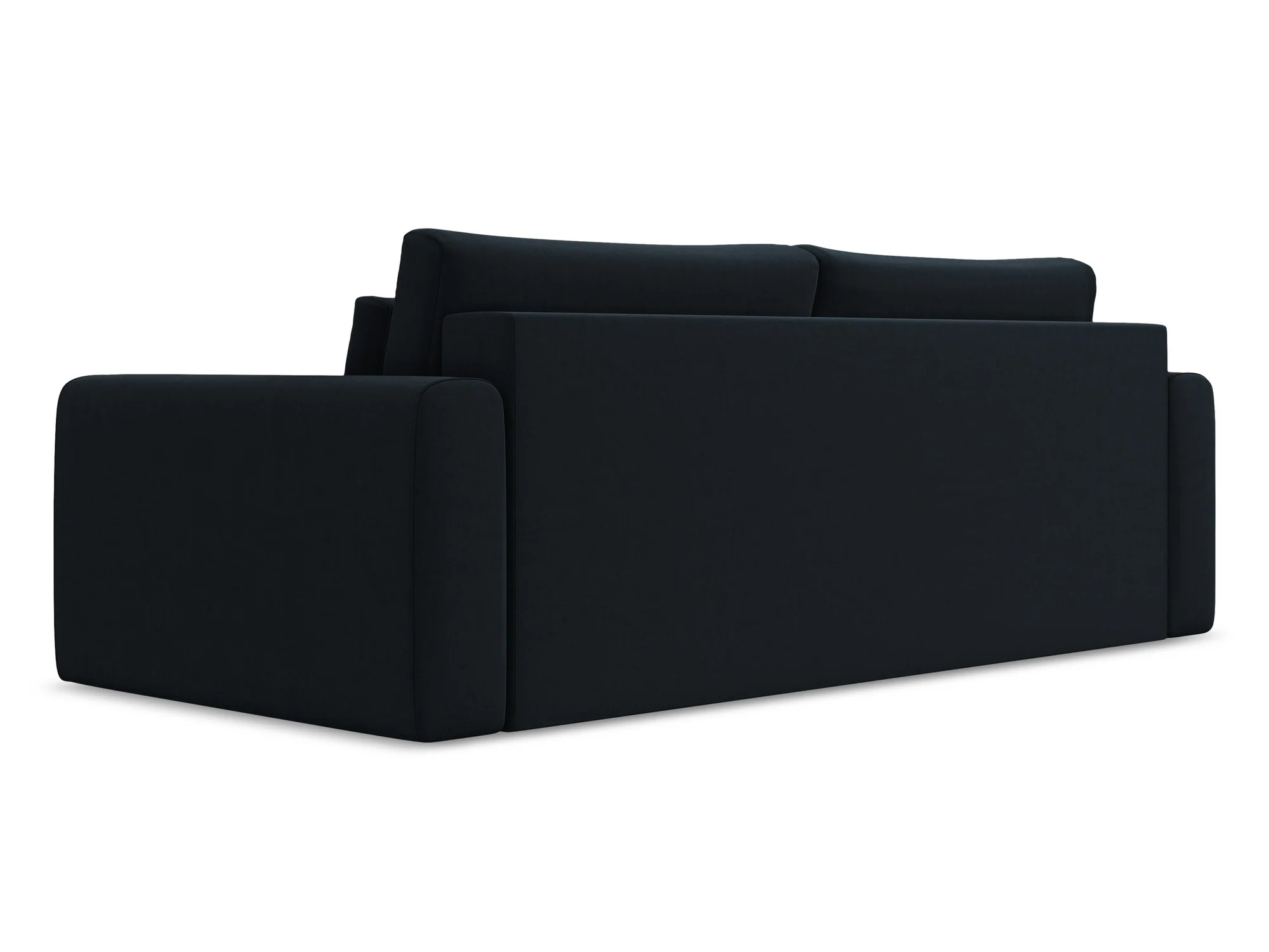 Sofa aksamitna 3-osobowa z funkcją spania KAPUA granat królewski - Image 5
