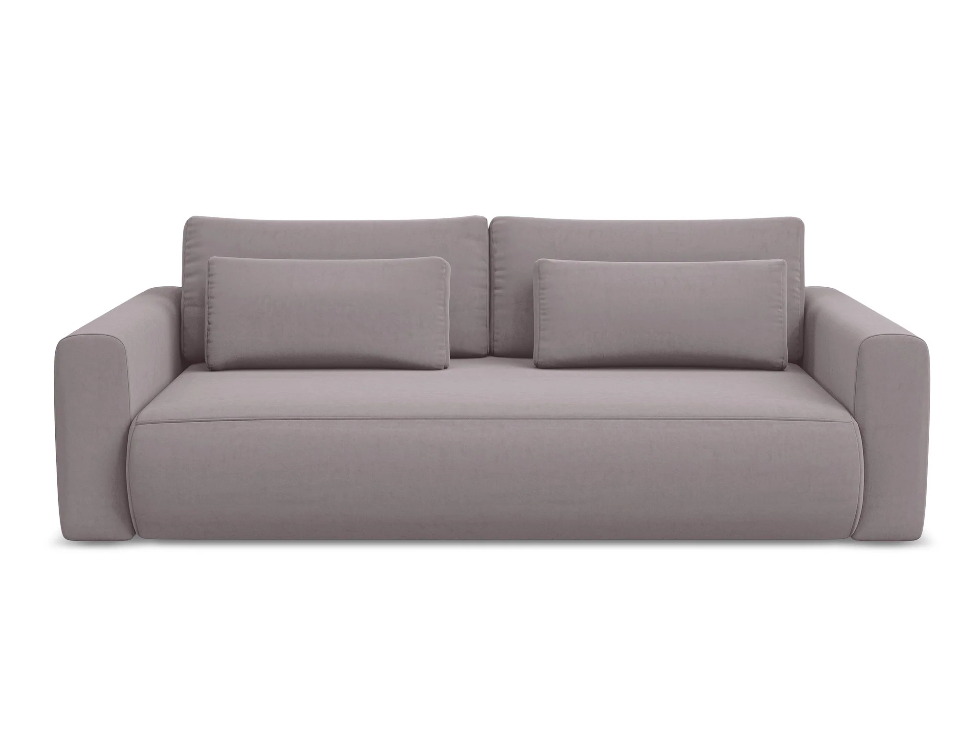 Sofa aksamitna 3-osobowa z funkcją spania KAPUA lawendowy - Image 3