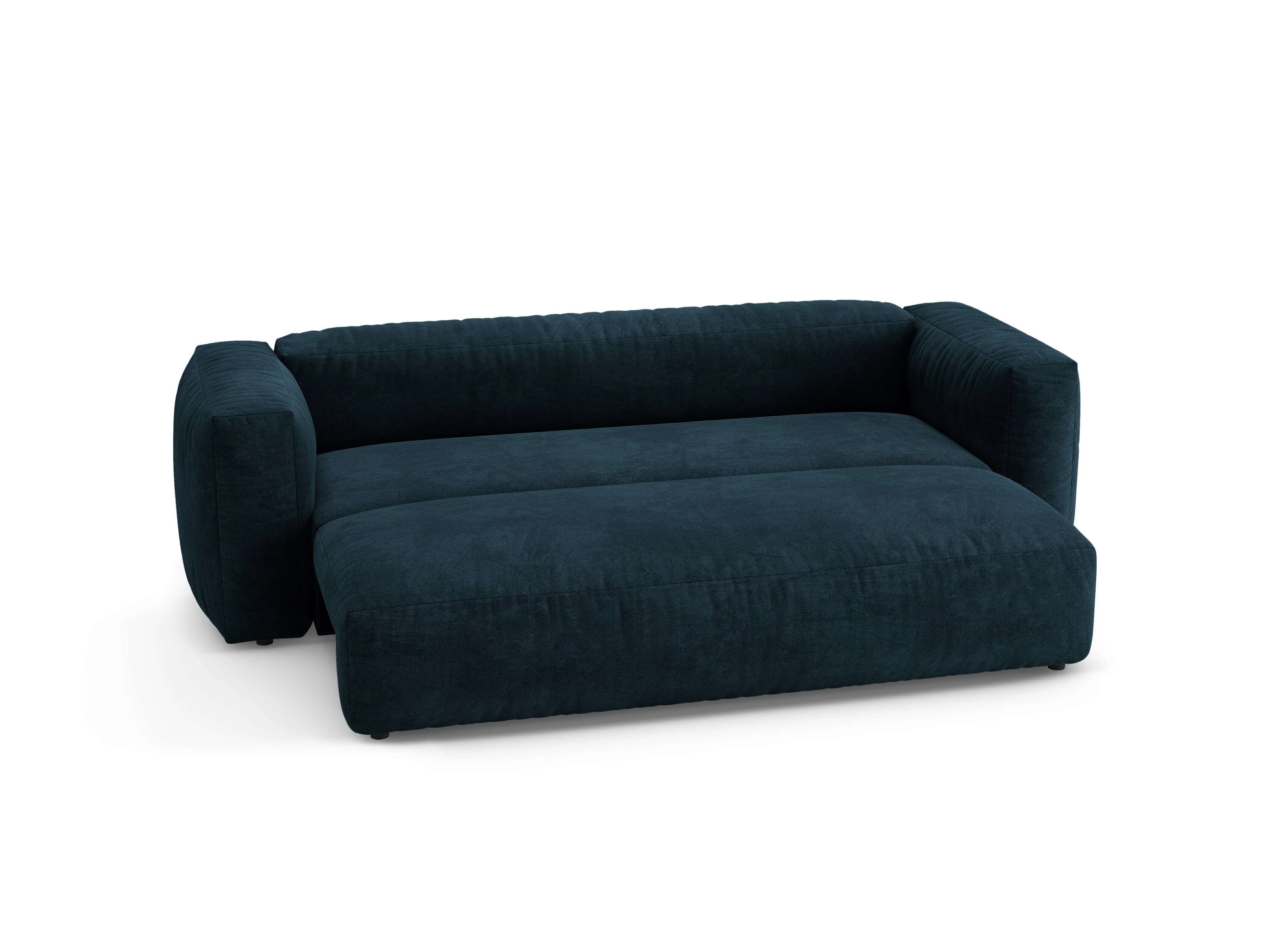 Sofa aksamitna 3-osobowa z funkcją spania MARTINA głęboki petrol - Image 6