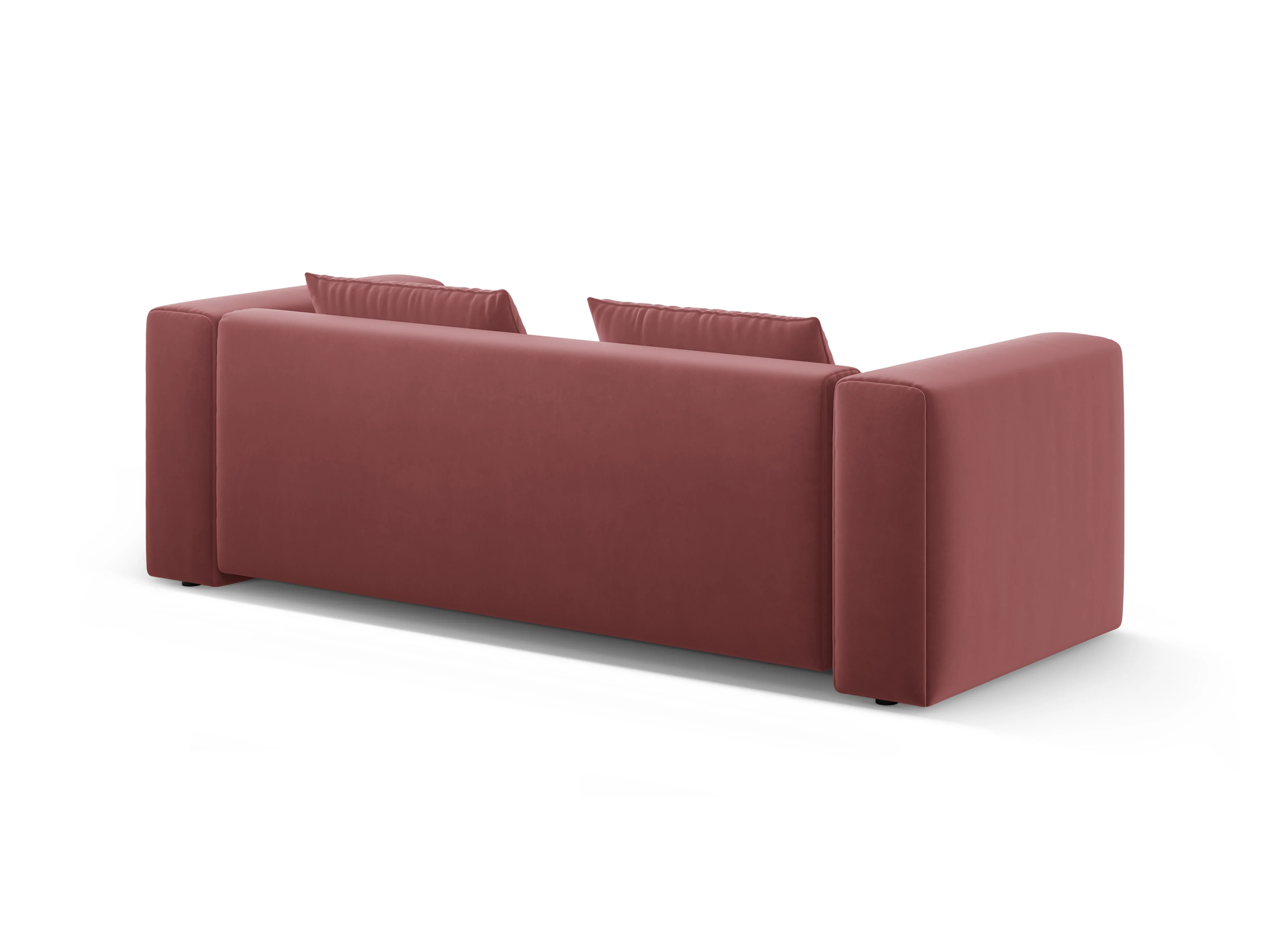 Sofa aksamitna 3-osobowa z funkcją spania VERONA różowy flamingo - Image 6