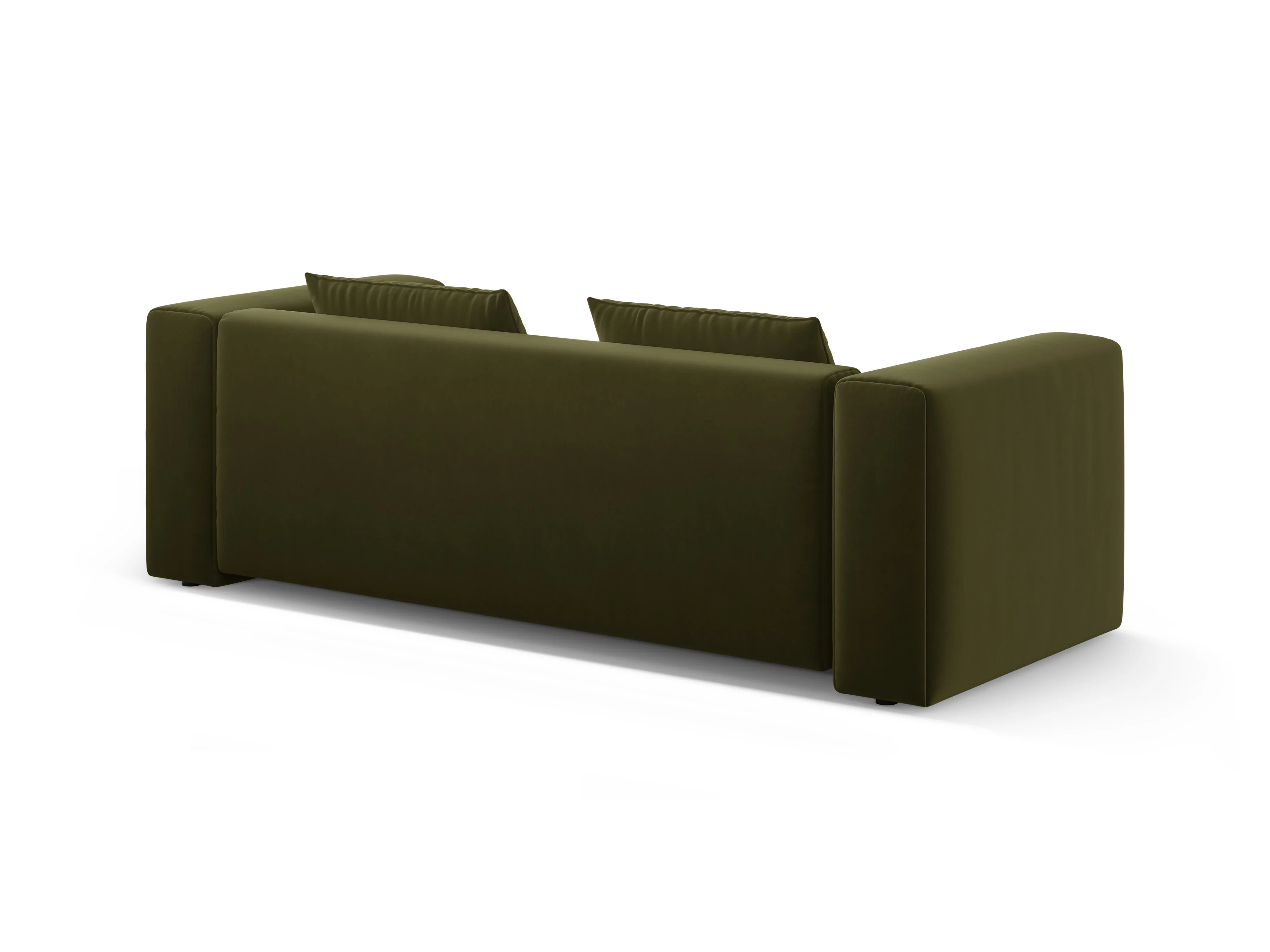 Sofa aksamitna 3-osobowa z funkcją spania VERONA jasny zielony - Image 6