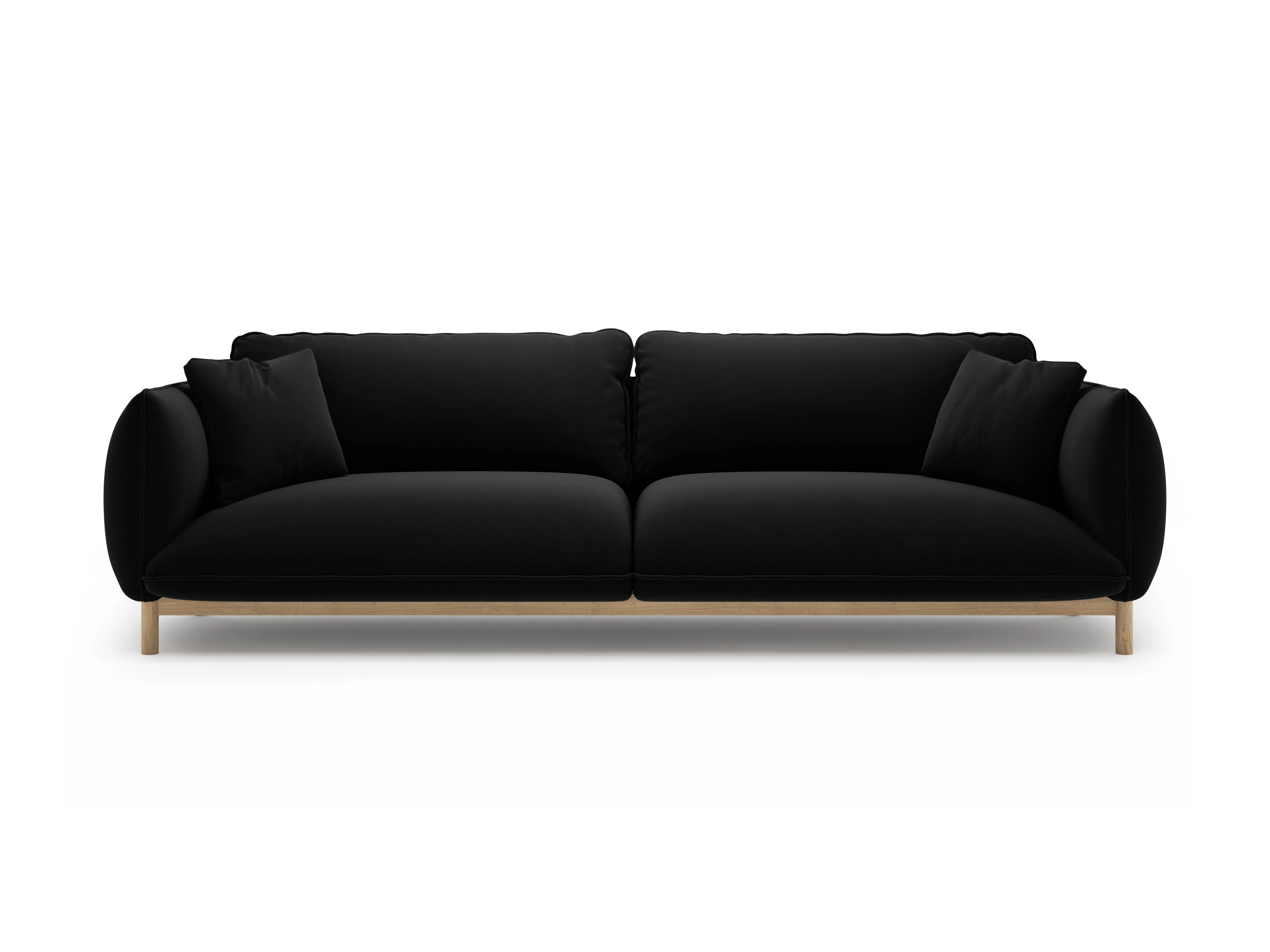 Sofa aksamitna 4-osobowa ADA czarny - Image 5