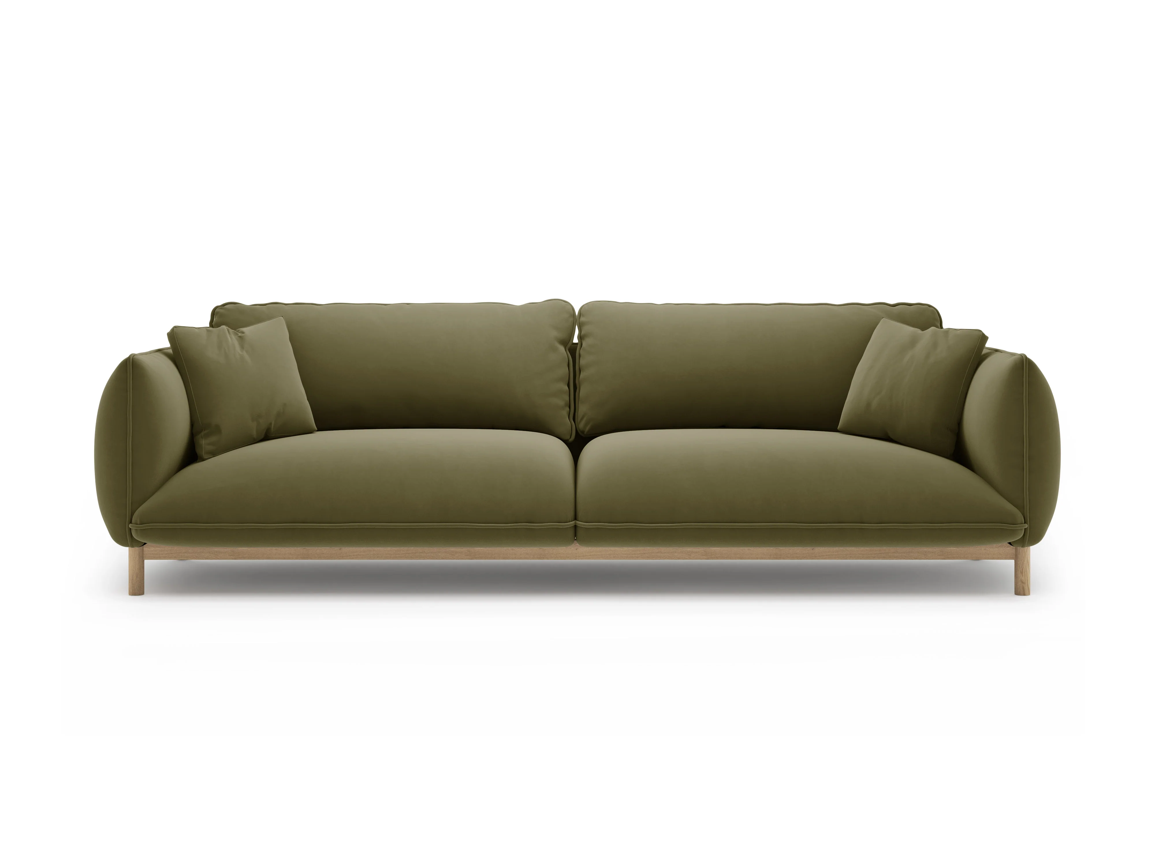 Sofa aksamitna 4-osobowa ADA jasnozielony - Image 3