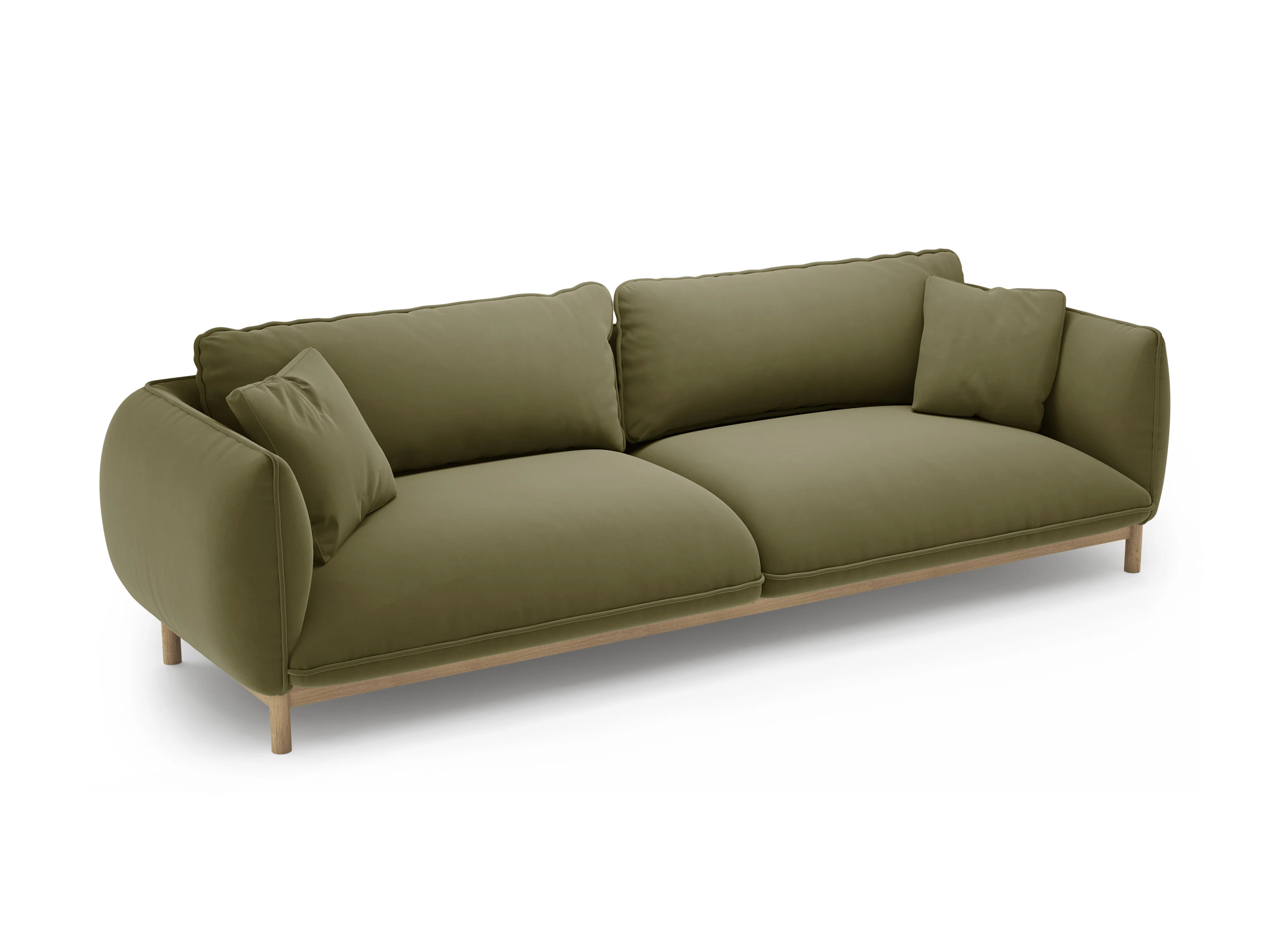 Sofa aksamitna 4-osobowa ADA jasnozielony - Image 5
