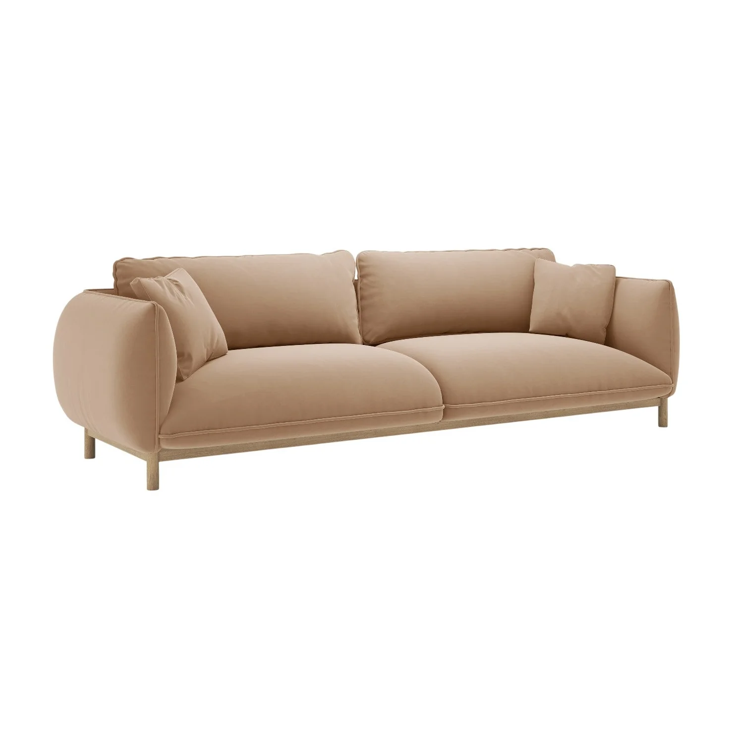 Sofa aksamitna 4-osobowa ADA piaskowy