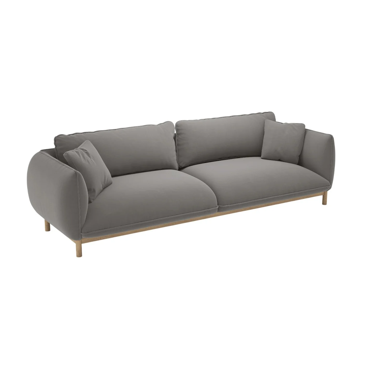 Sofa aksamitna 4-osobowa ADA szary