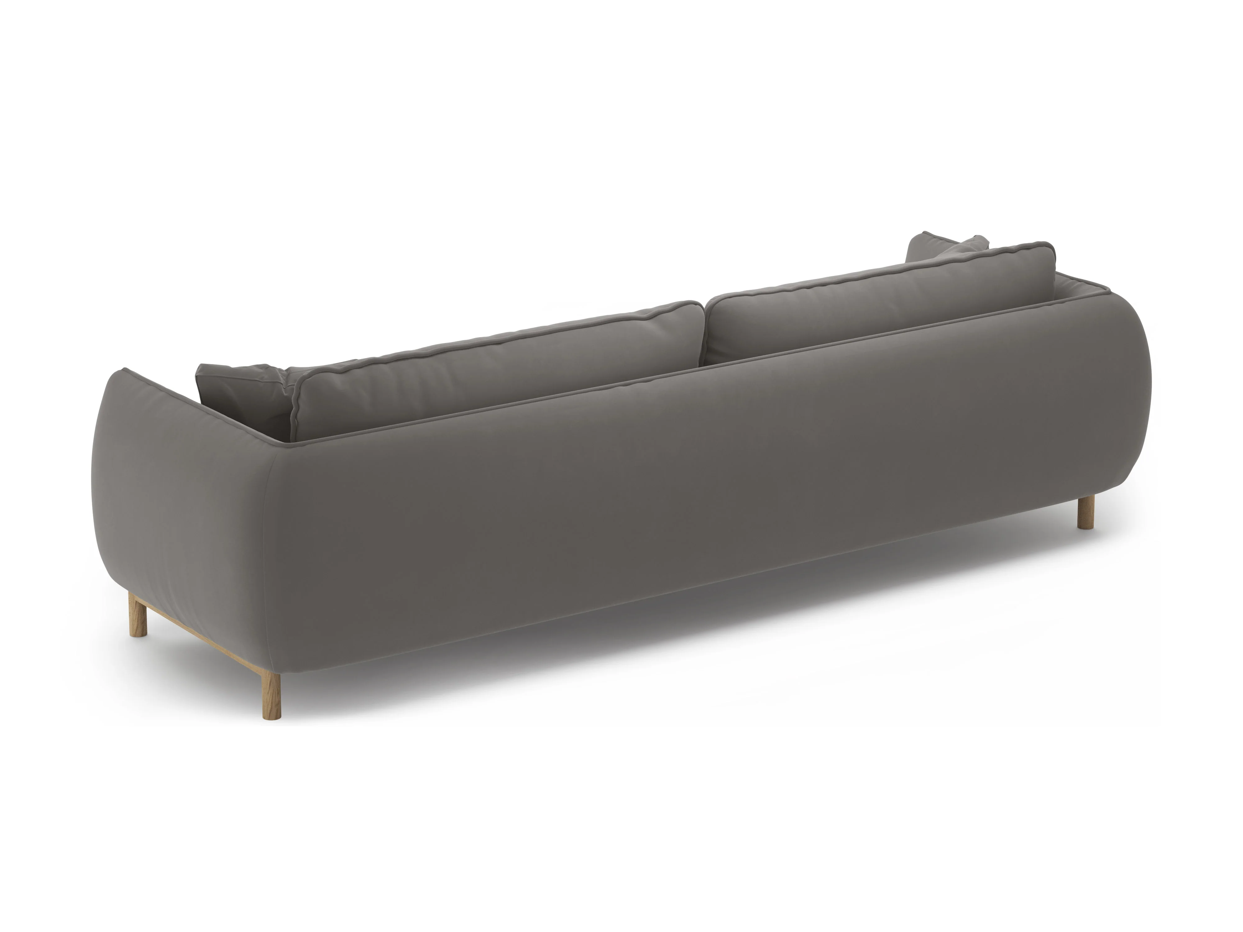Sofa aksamitna 4-osobowa ADA szary - Image 4
