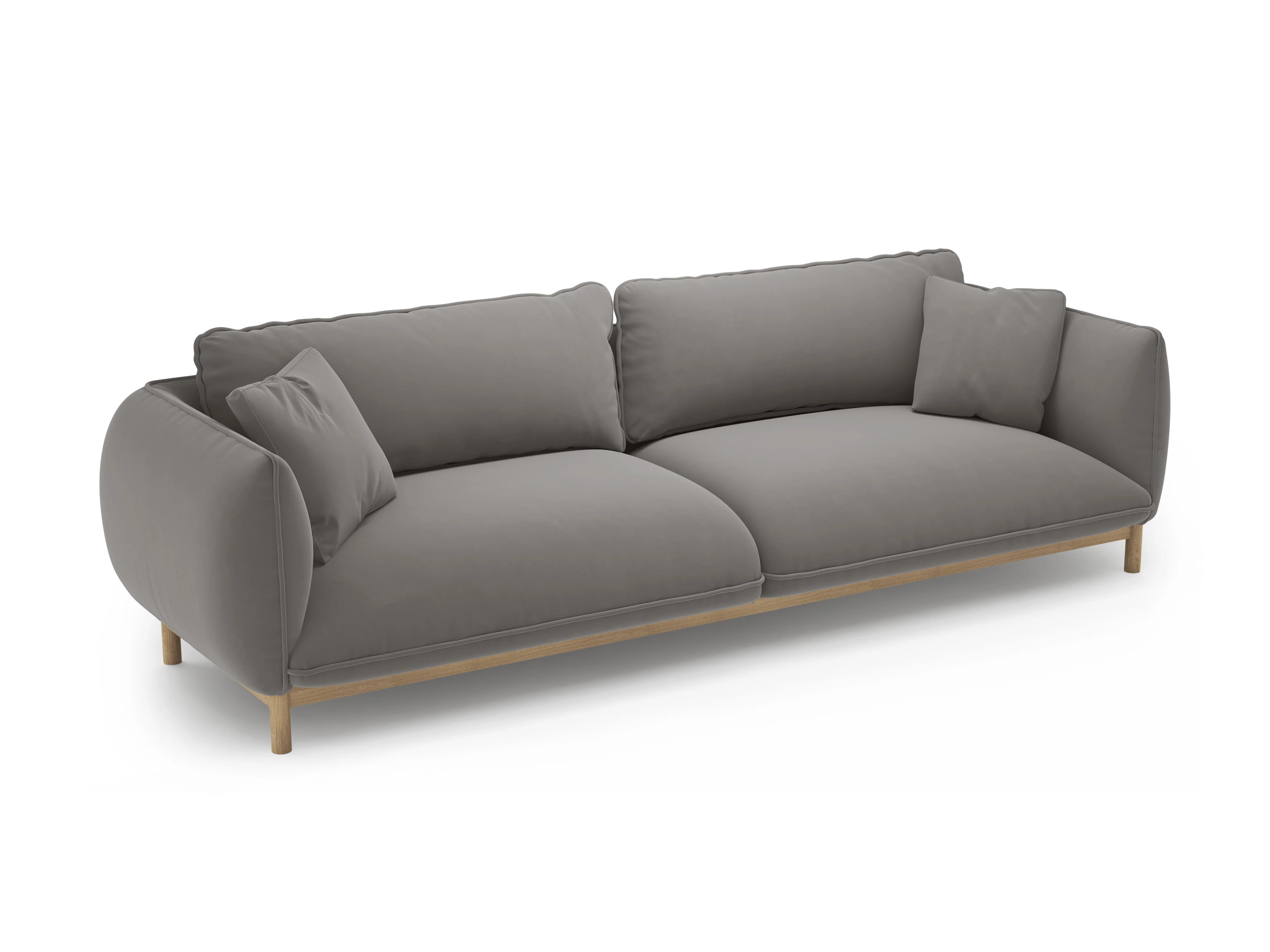 Sofa aksamitna 4-osobowa ADA szary - Image 5
