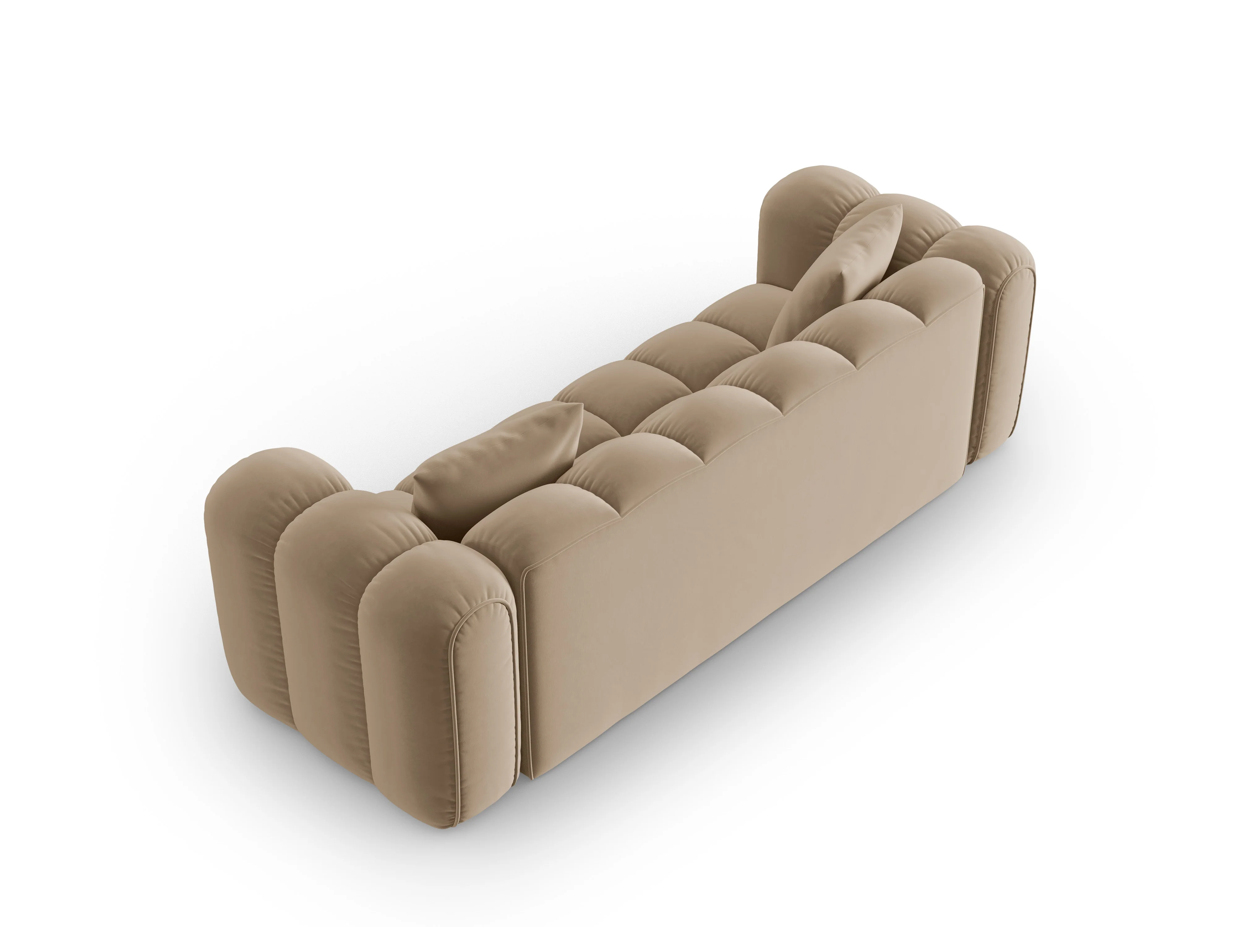 Sofa aksamitna 4-osobowa ASTRO piaskowy - Image 3