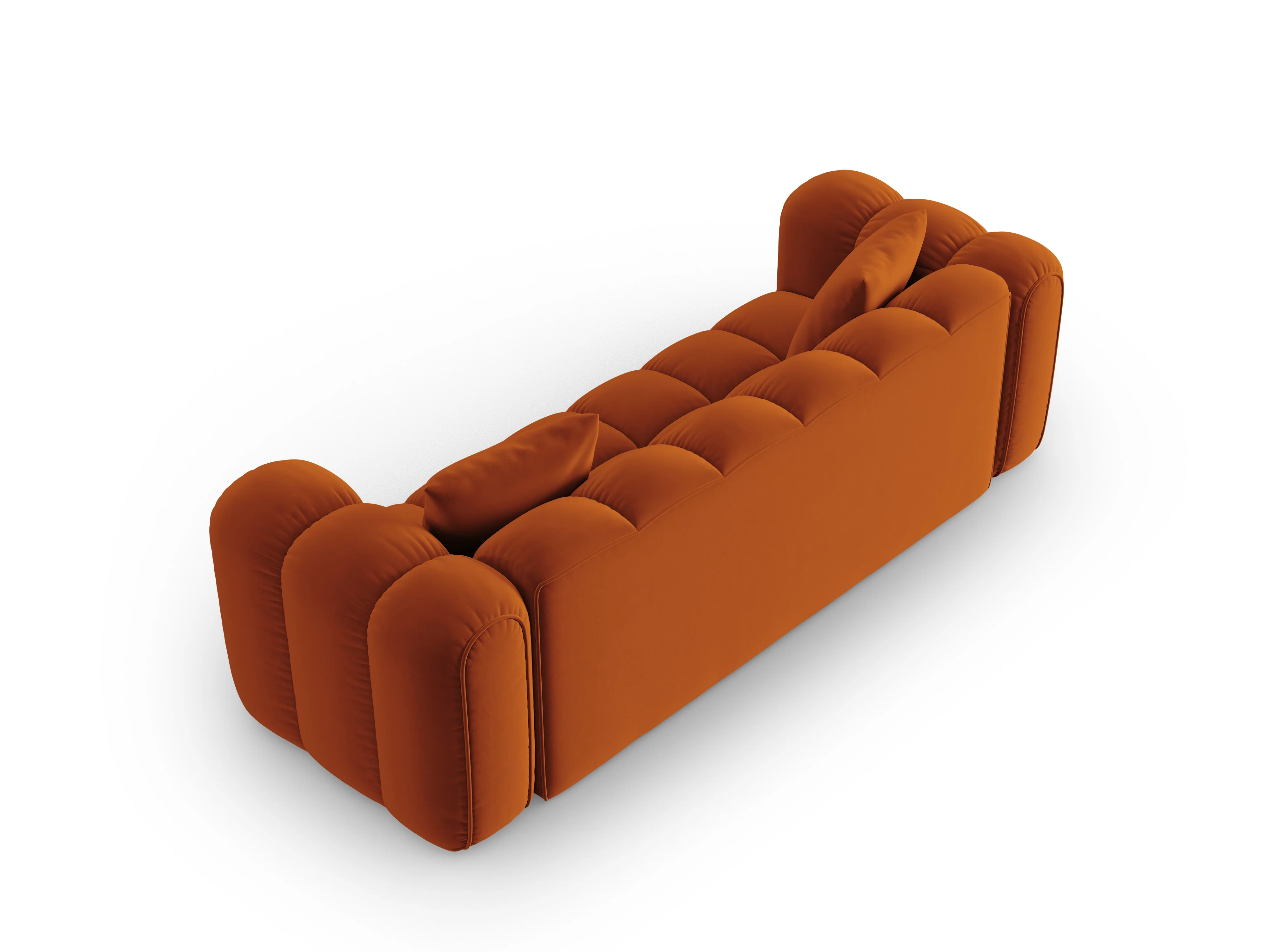 Sofa aksamitna 4-osobowa ASTRO rudy - Image 3