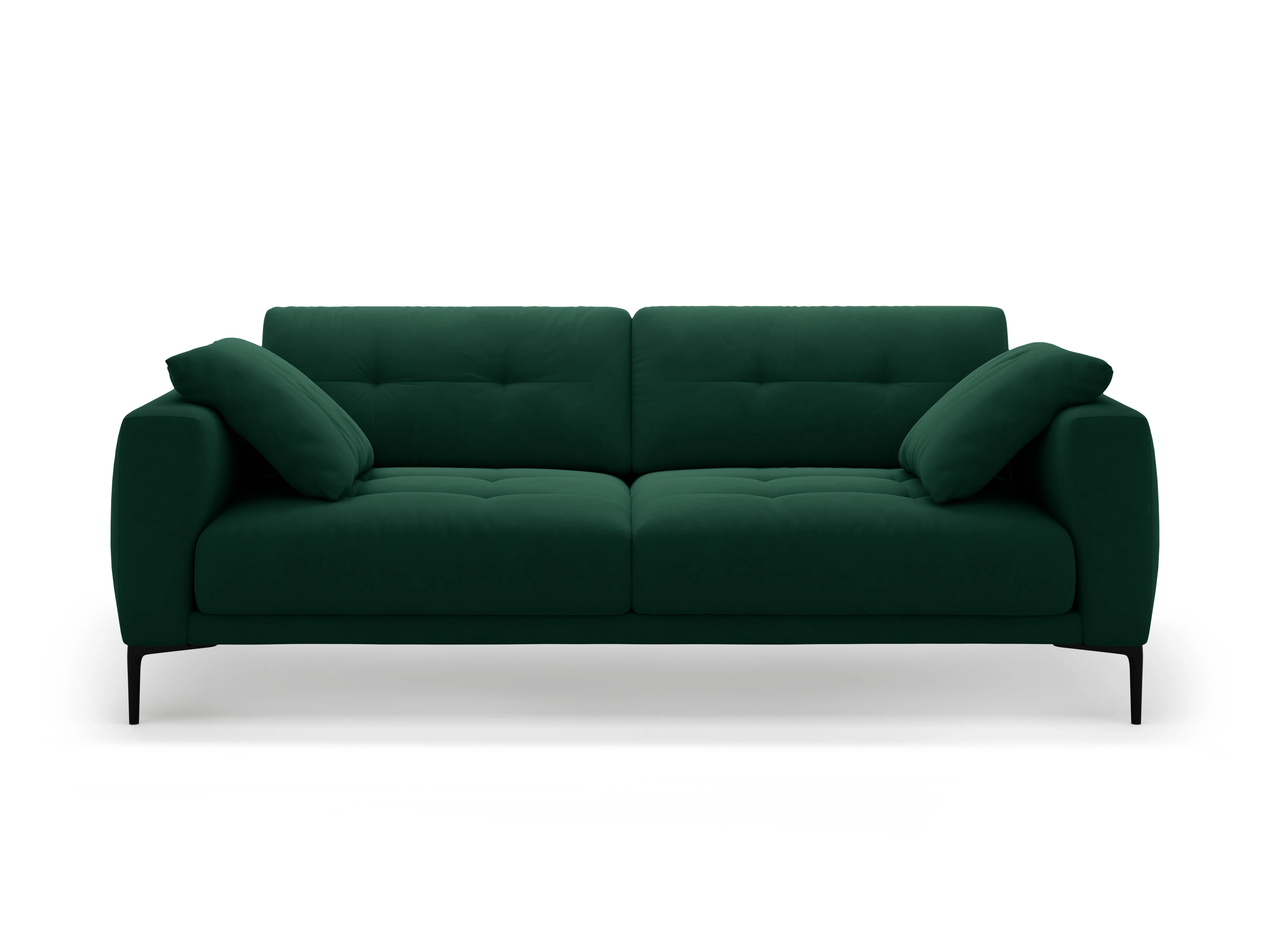 Sofa aksamitna 4-osobowa BEMY butelkowa zieleń - Image 4