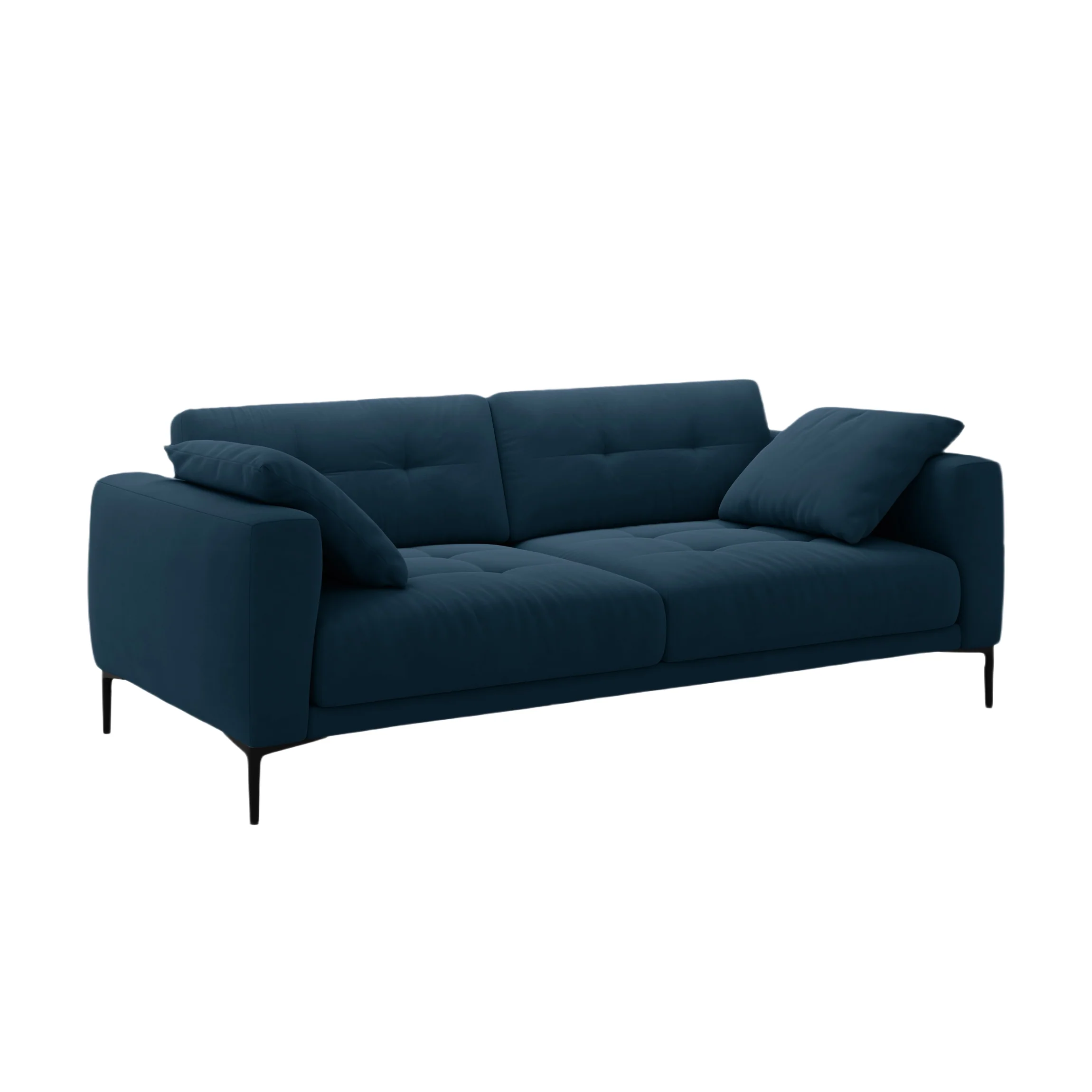 Sofa aksamitna 4-osobowa BEMY granat królewski