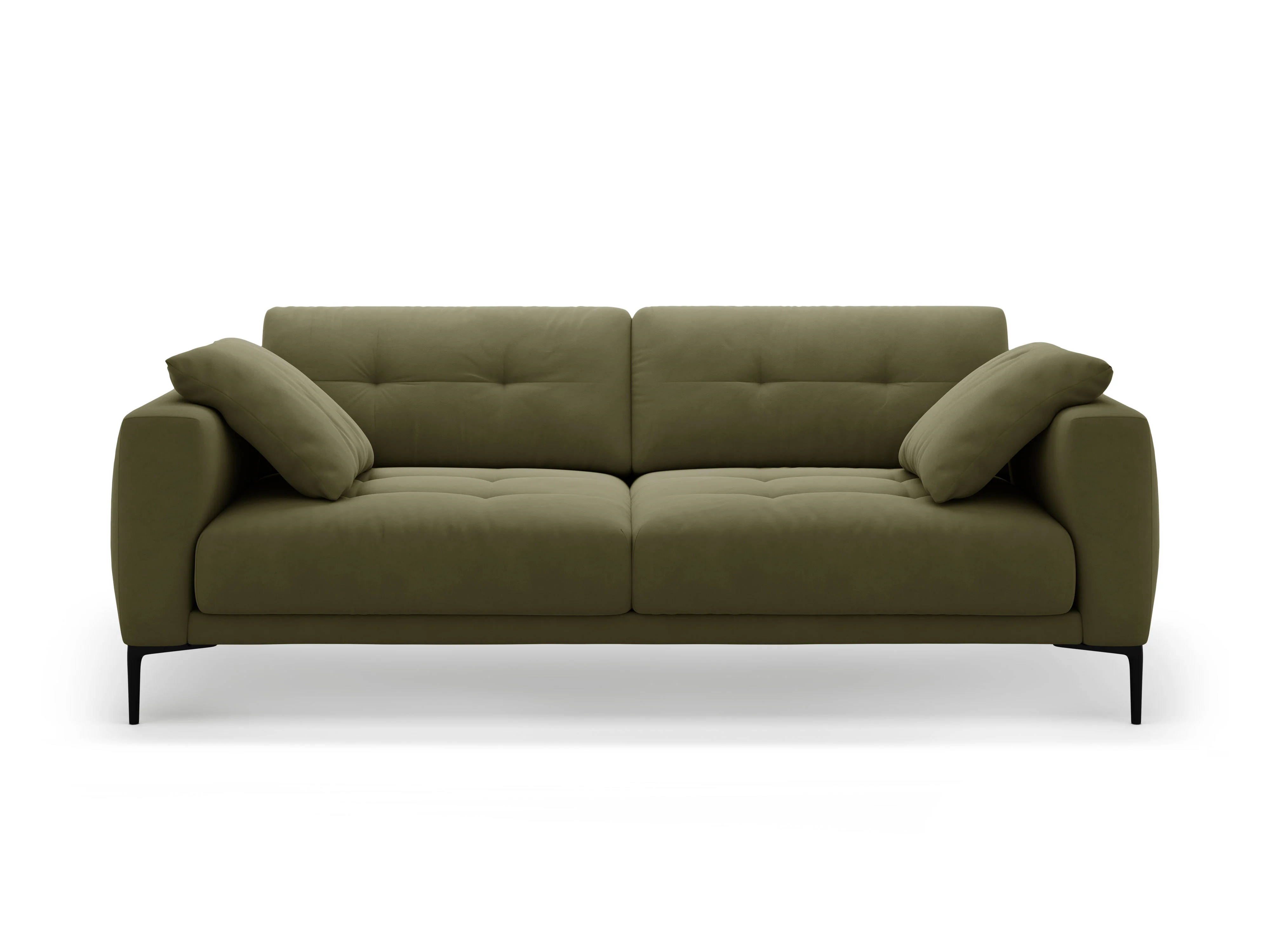 Sofa aksamitna 4-osobowa BEMY zielony - Image 4