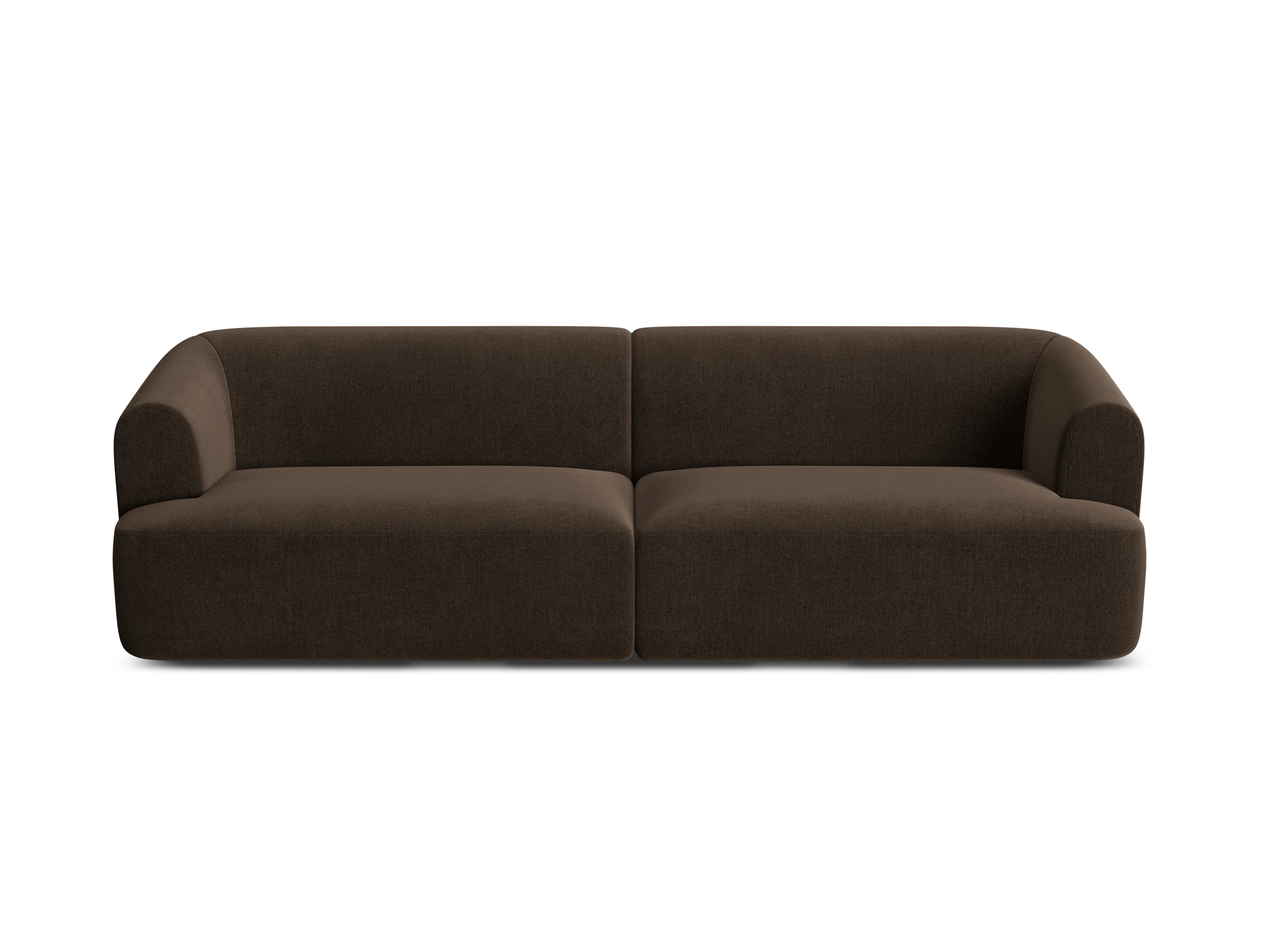 Sofa aksamitna 4-osobowa CAMPI czekoladowy - Image 3