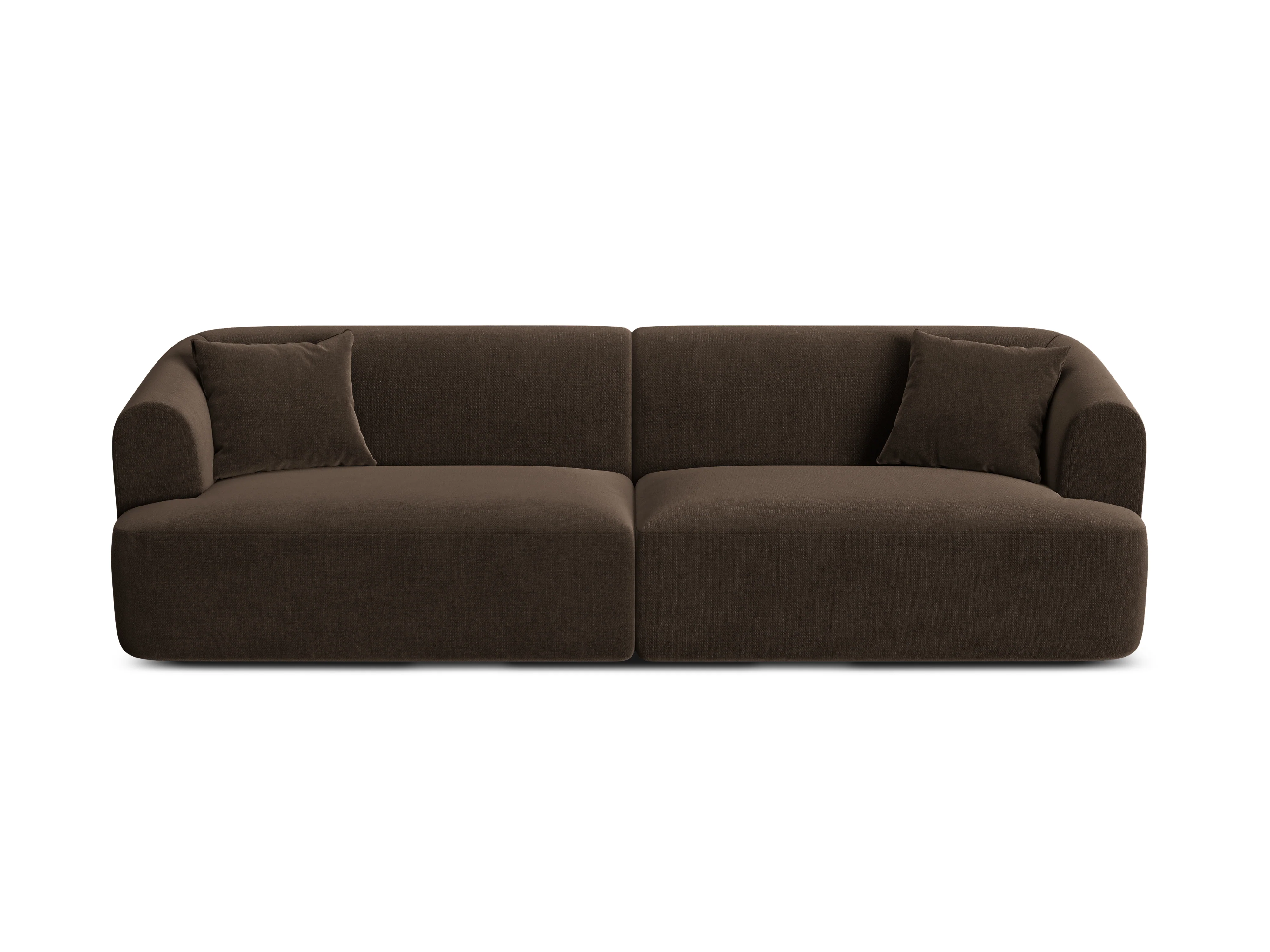 Sofa aksamitna 4-osobowa CAMPI czekoladowy - Image 4