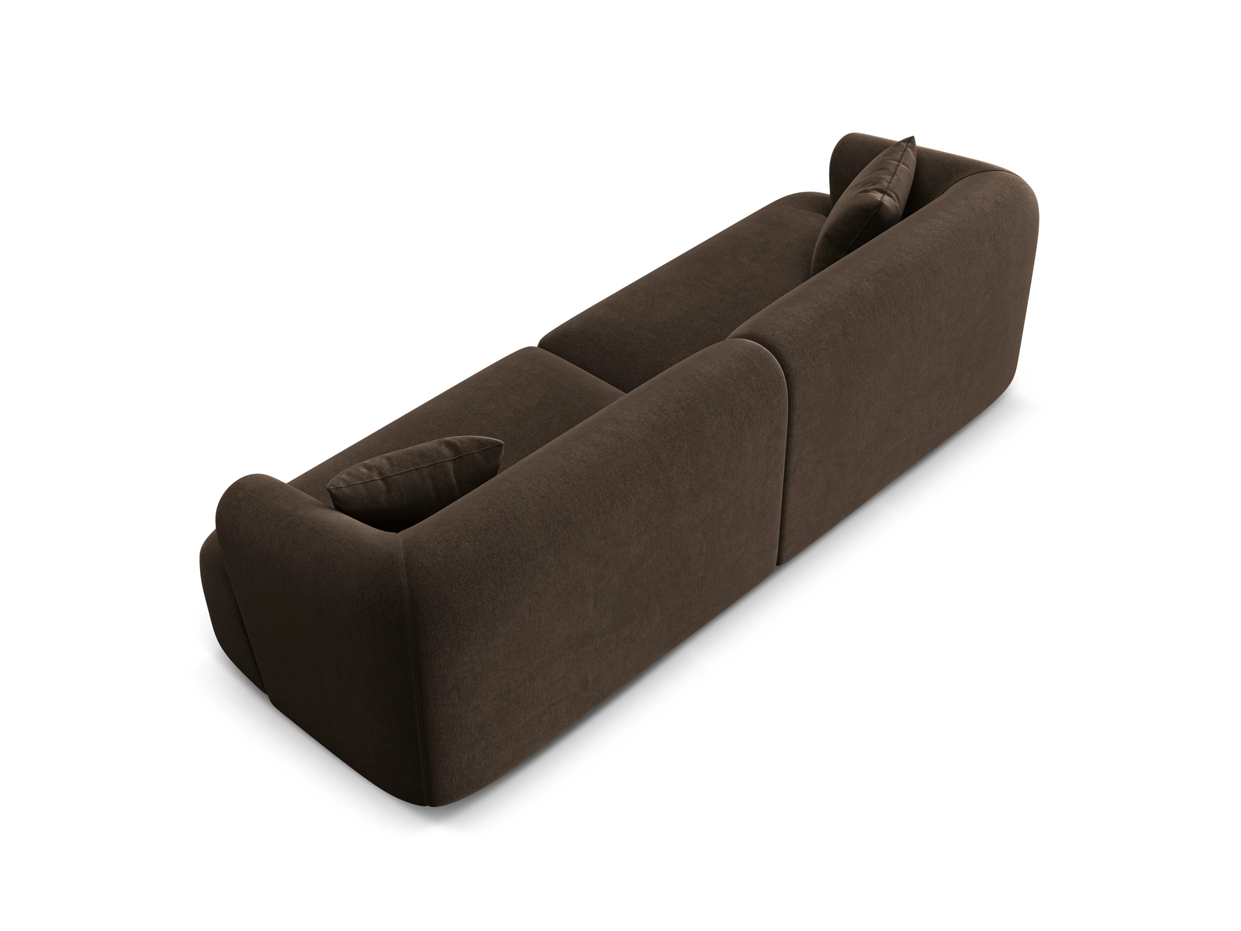 Sofa aksamitna 4-osobowa CAMPI czekoladowy - Image 5
