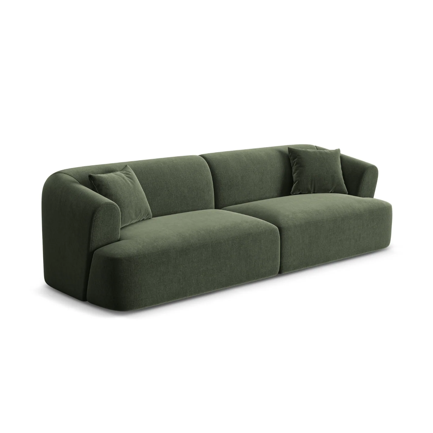 Sofa aksamitna 4-osobowa CAMPI zielony