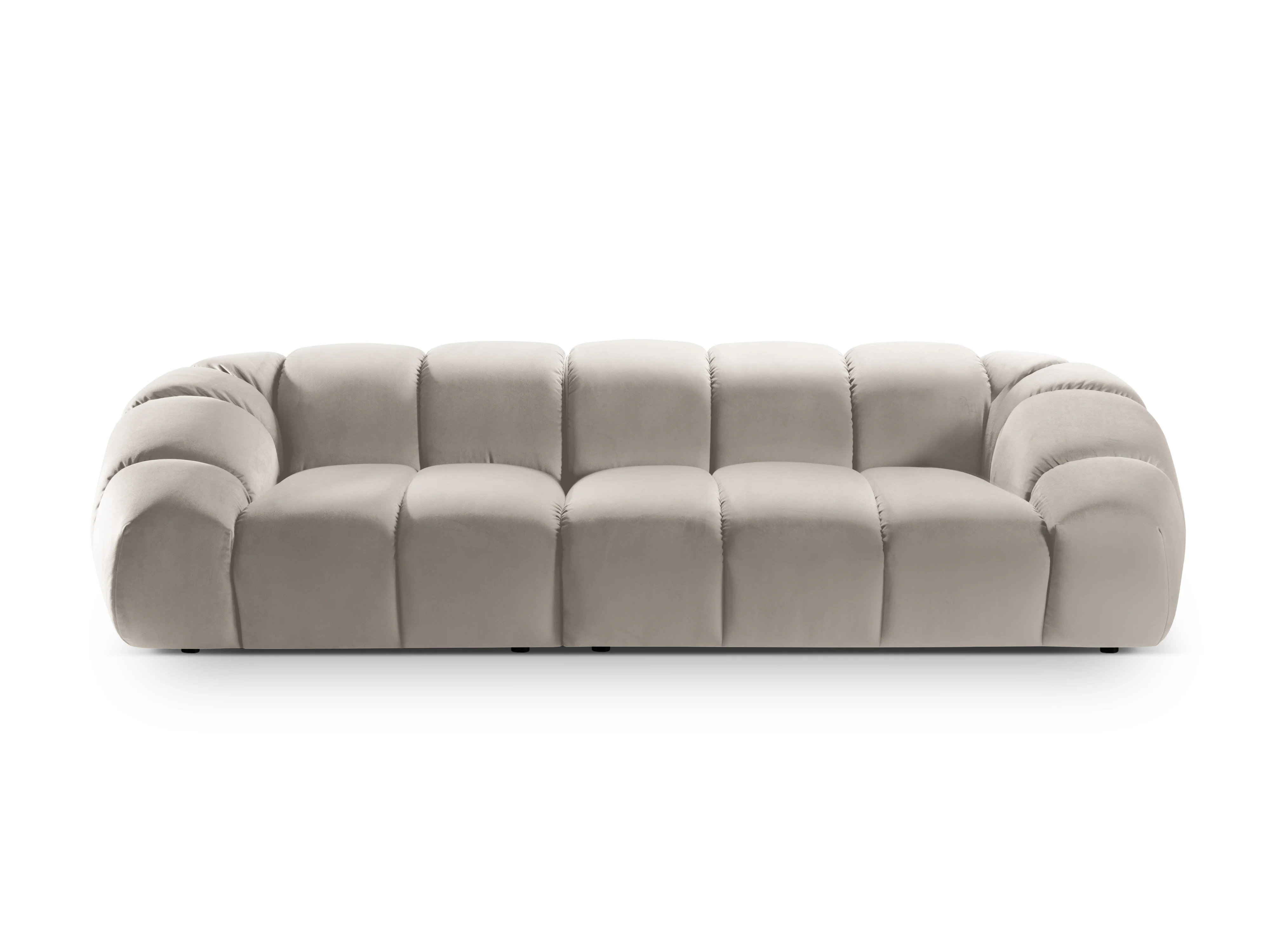 Sofa aksamitna 4-osobowa DIANA beżowy - Image 3