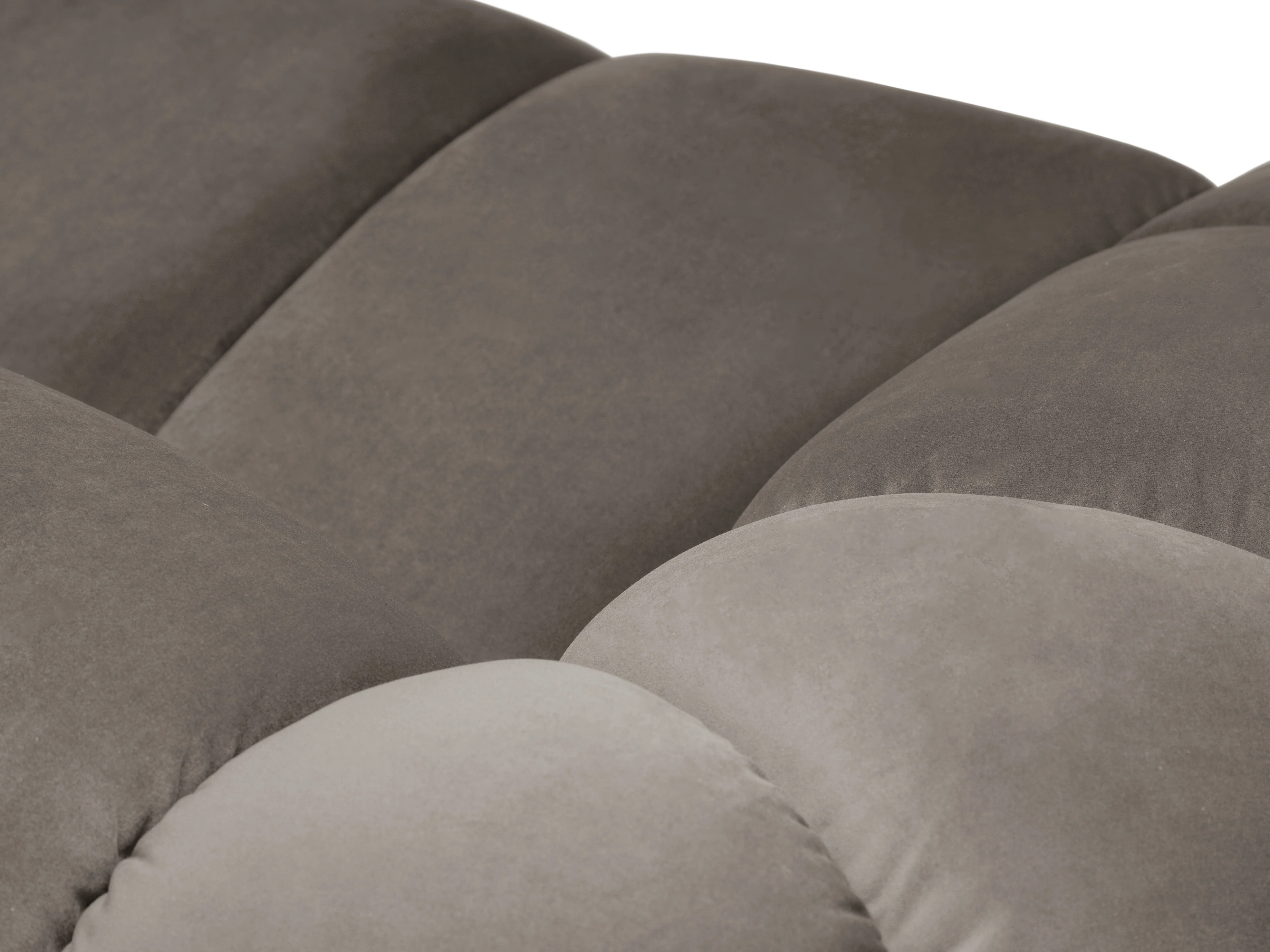 Sofa aksamitna 4-osobowa DIANA szarobrązowy - Image 5