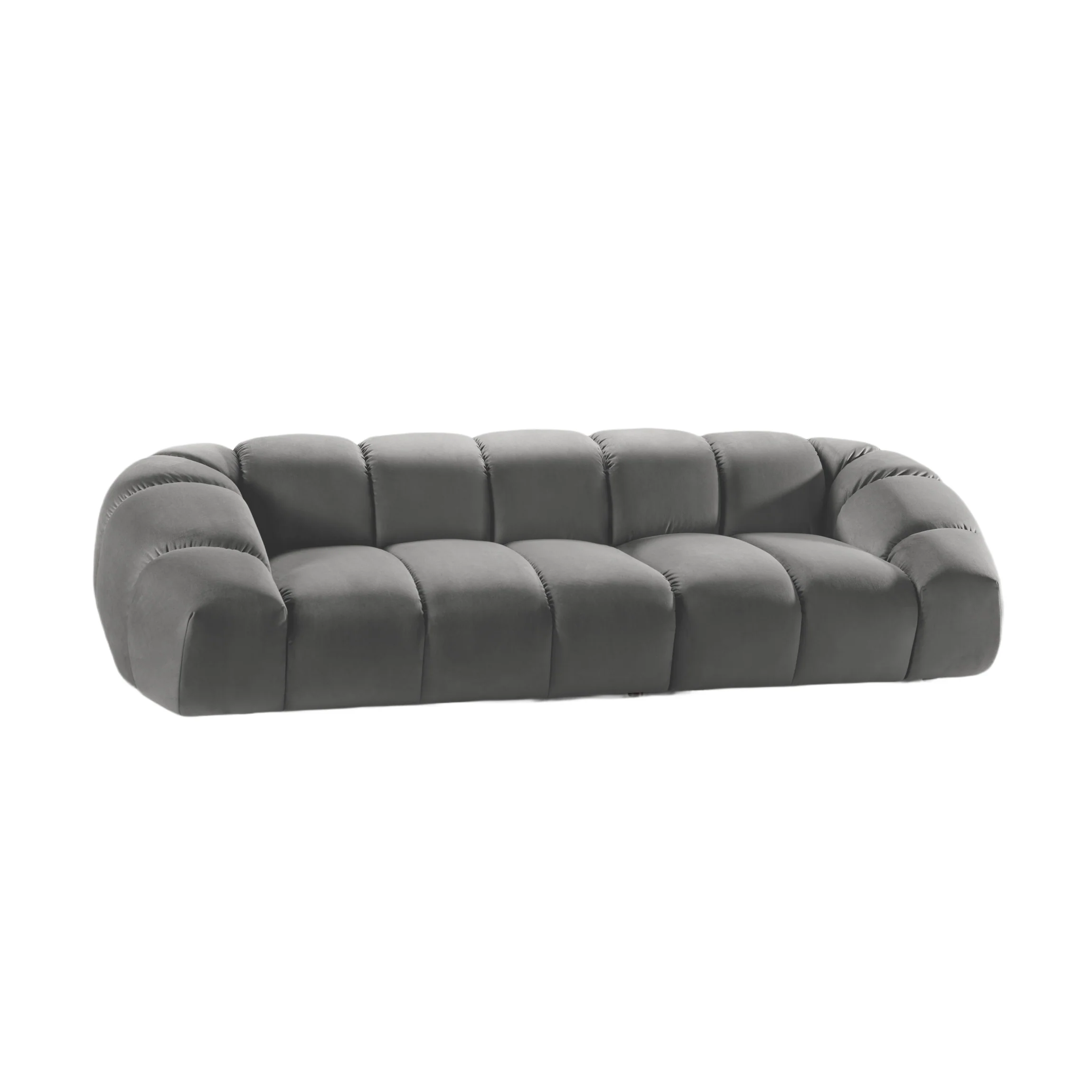 Sofa aksamitna 4-osobowa DIANA szary