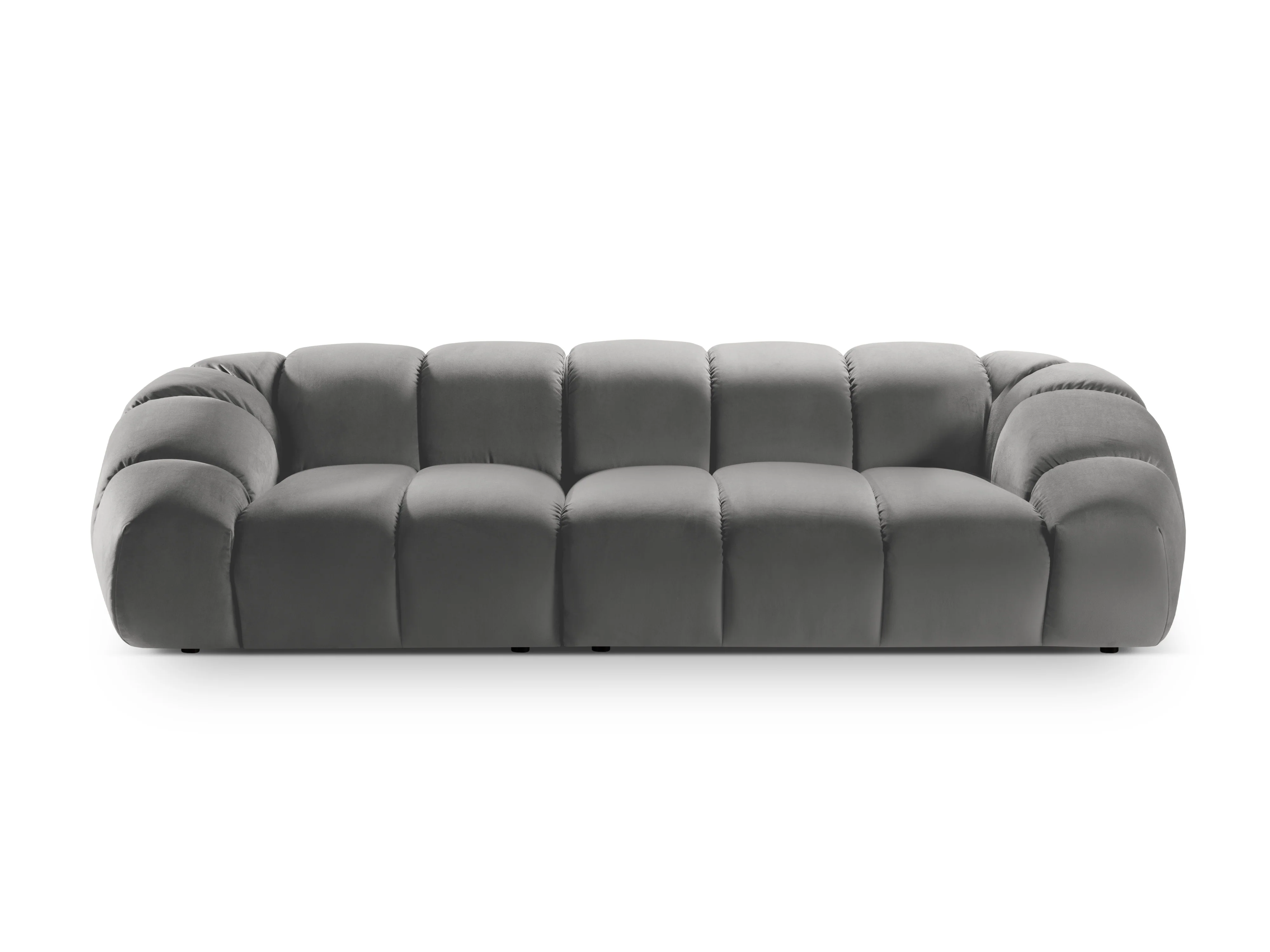 Sofa aksamitna 4-osobowa DIANA szary - Image 3
