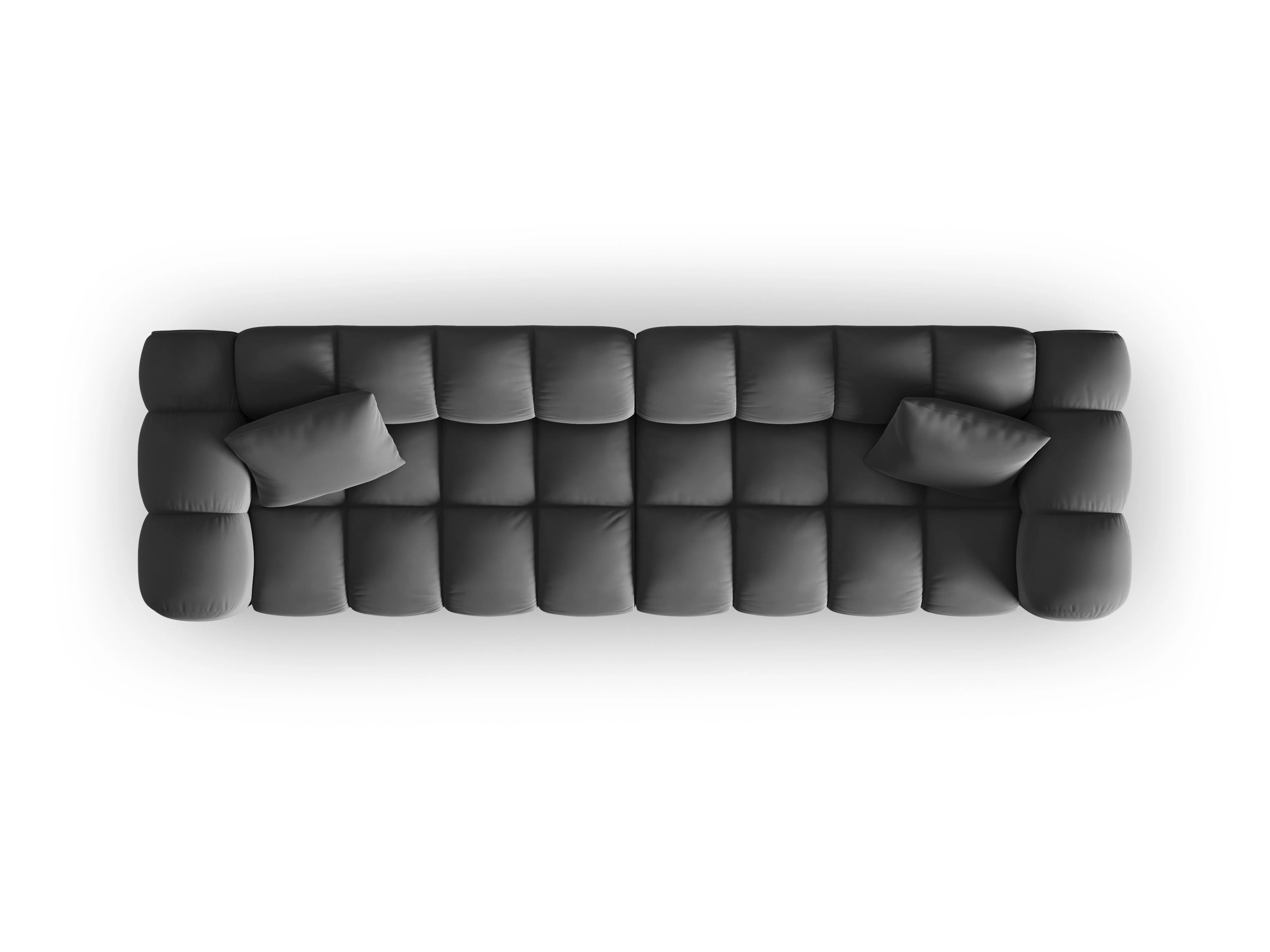 Sofa aksamitna 4-osobowa HALLEY szary - Image 5