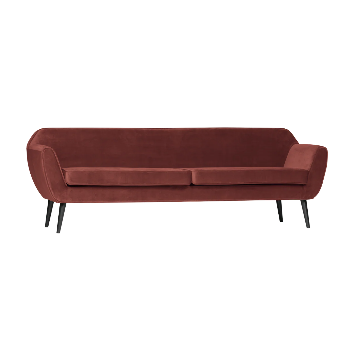 Sofa aksamitna 4-osobowa ROCCO burgundowy