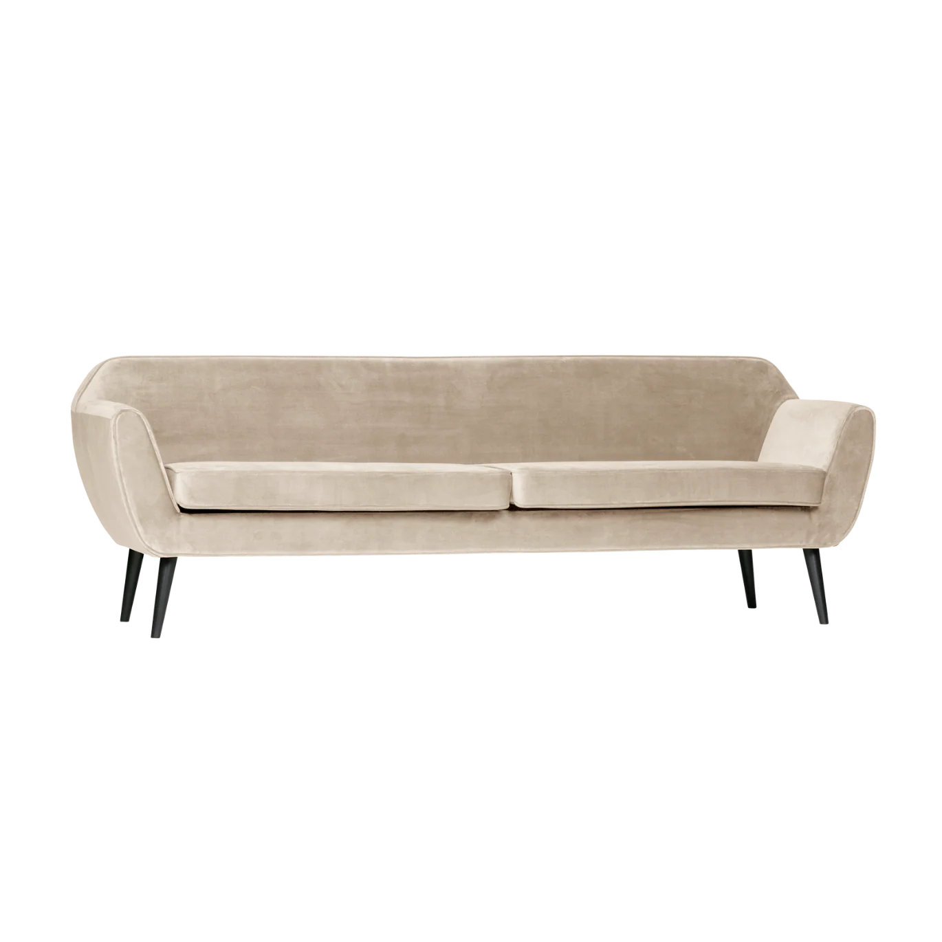 Sofa aksamitna 4-osobowa ROCCO złamany biały