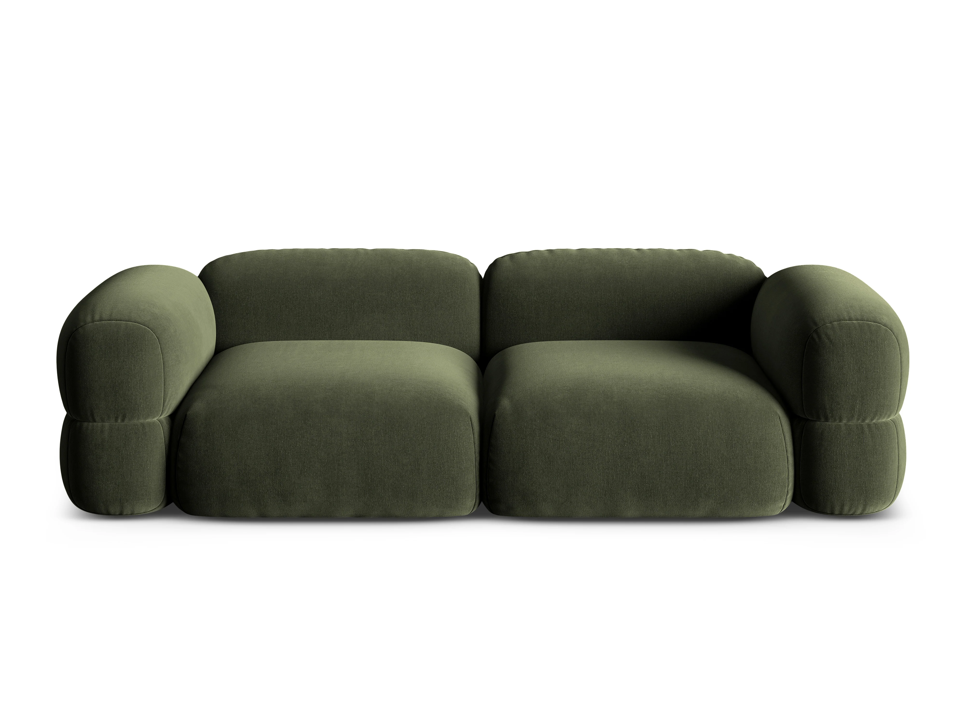 Sofa aksamitna 4-osobowa ROGER oliwkowy - Image 3