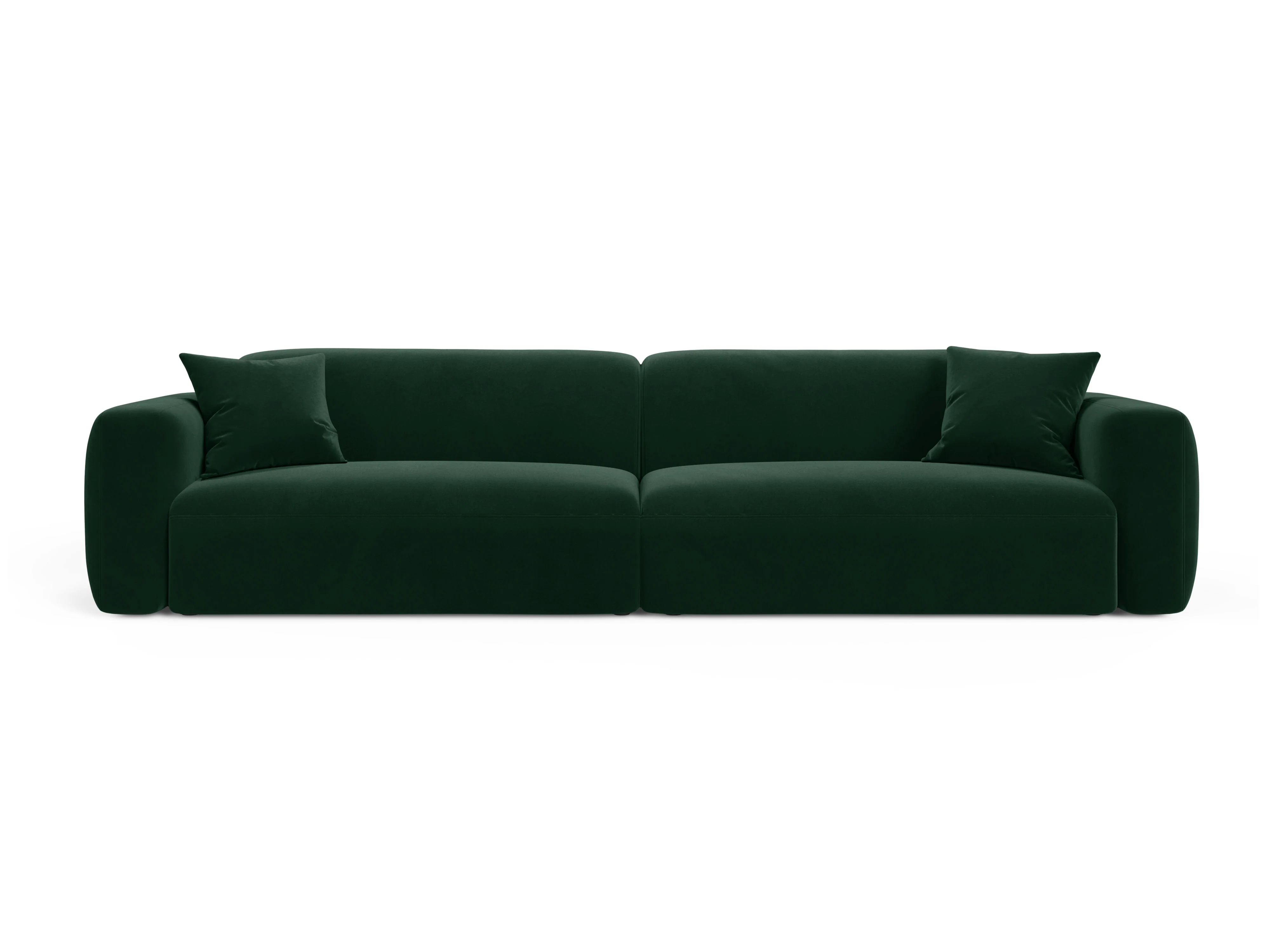 Sofa aksamitna 4-osobowa STRINO butelkowa zieleń - Image 2