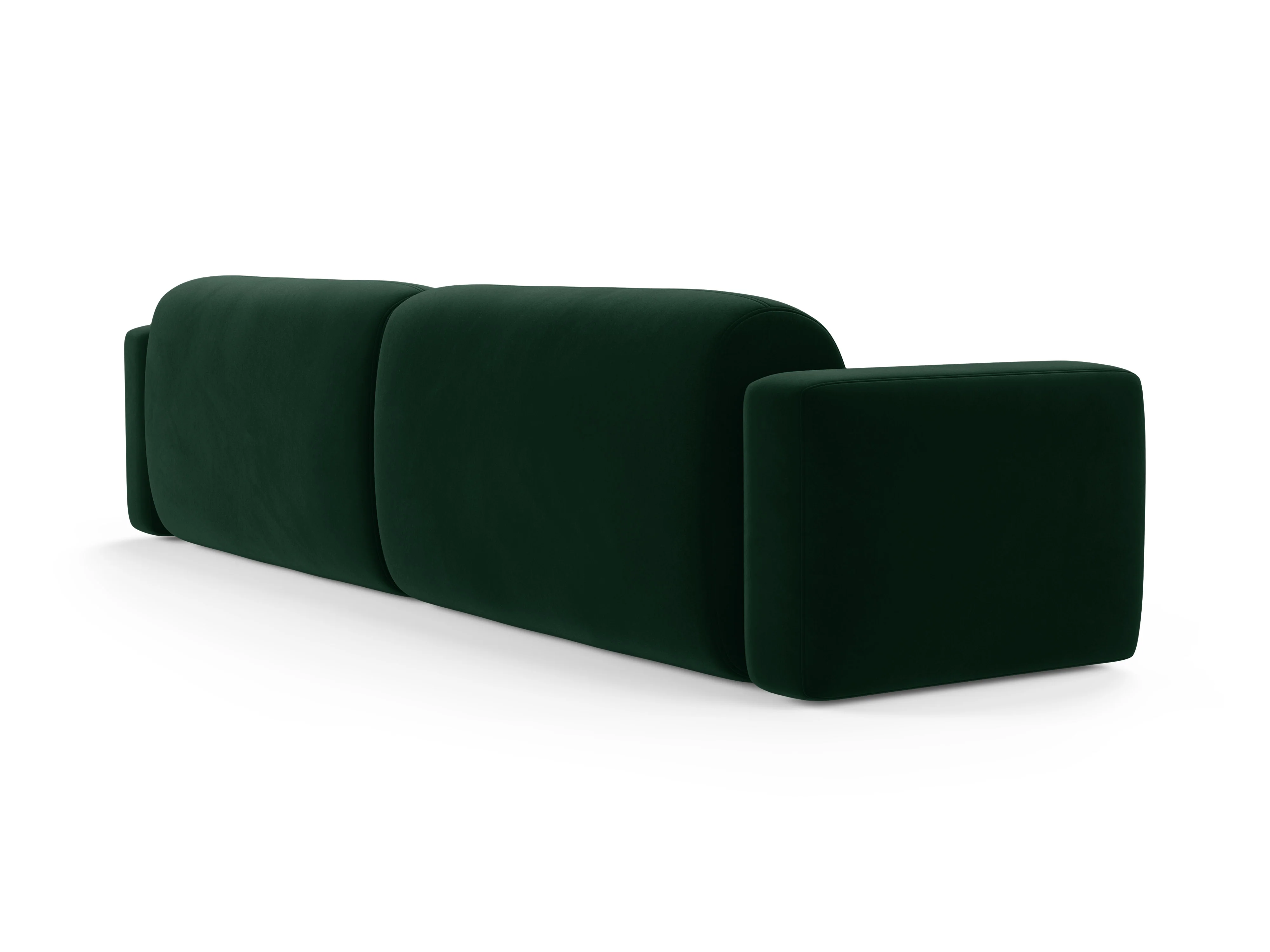 Sofa aksamitna 4-osobowa STRINO butelkowa zieleń - Image 3